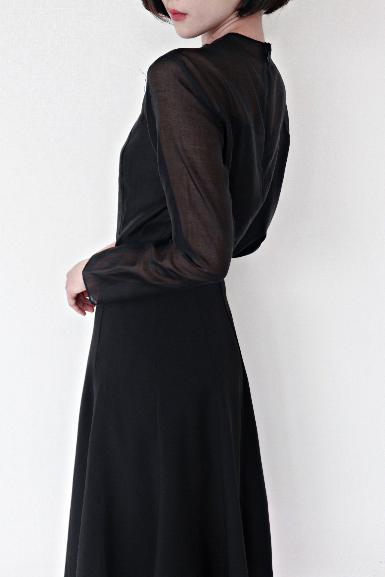 Grace Sheer Blouse_Black