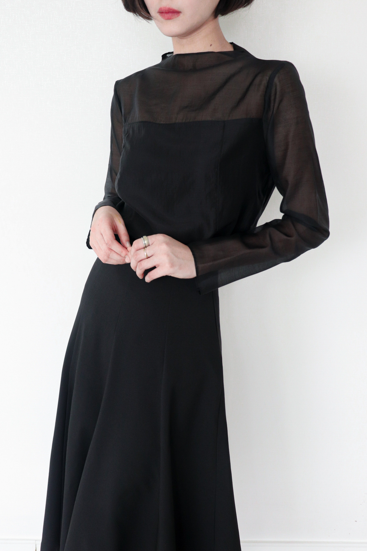 Grace Sheer Blouse_Black