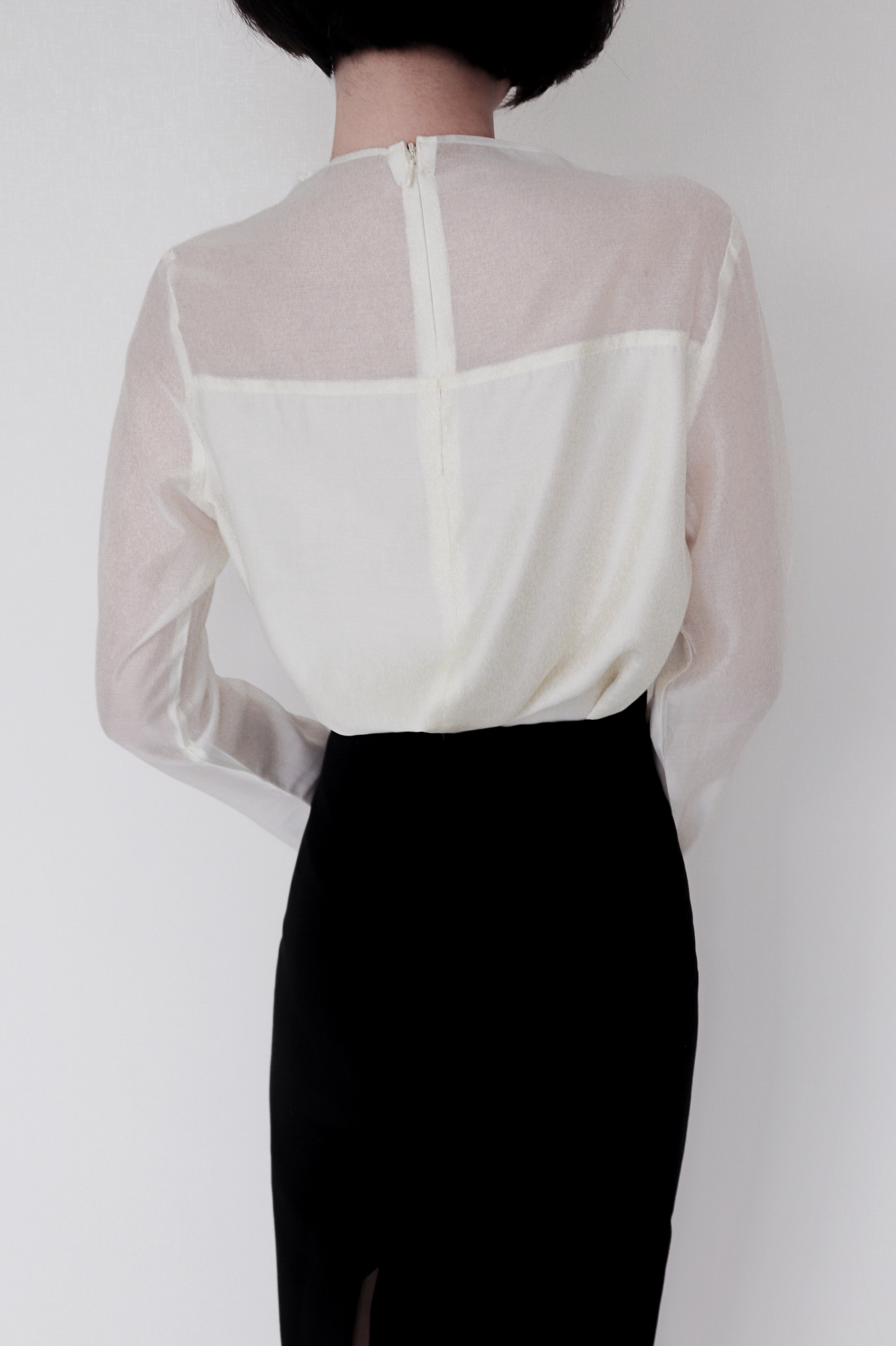 Grace Sheer Blouse_Ivory