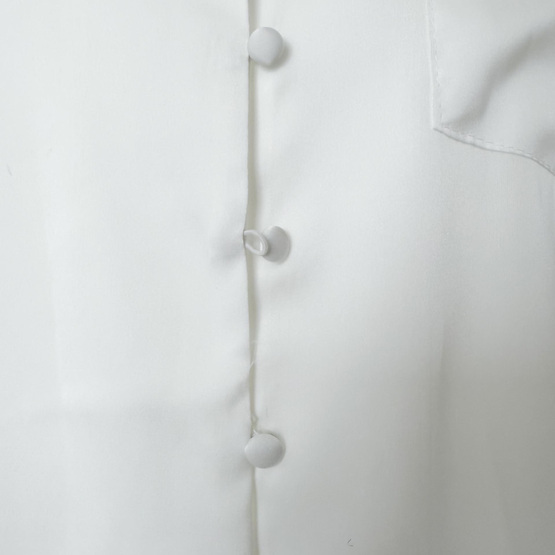 Scarf Collar Silky Blouse_Ivory