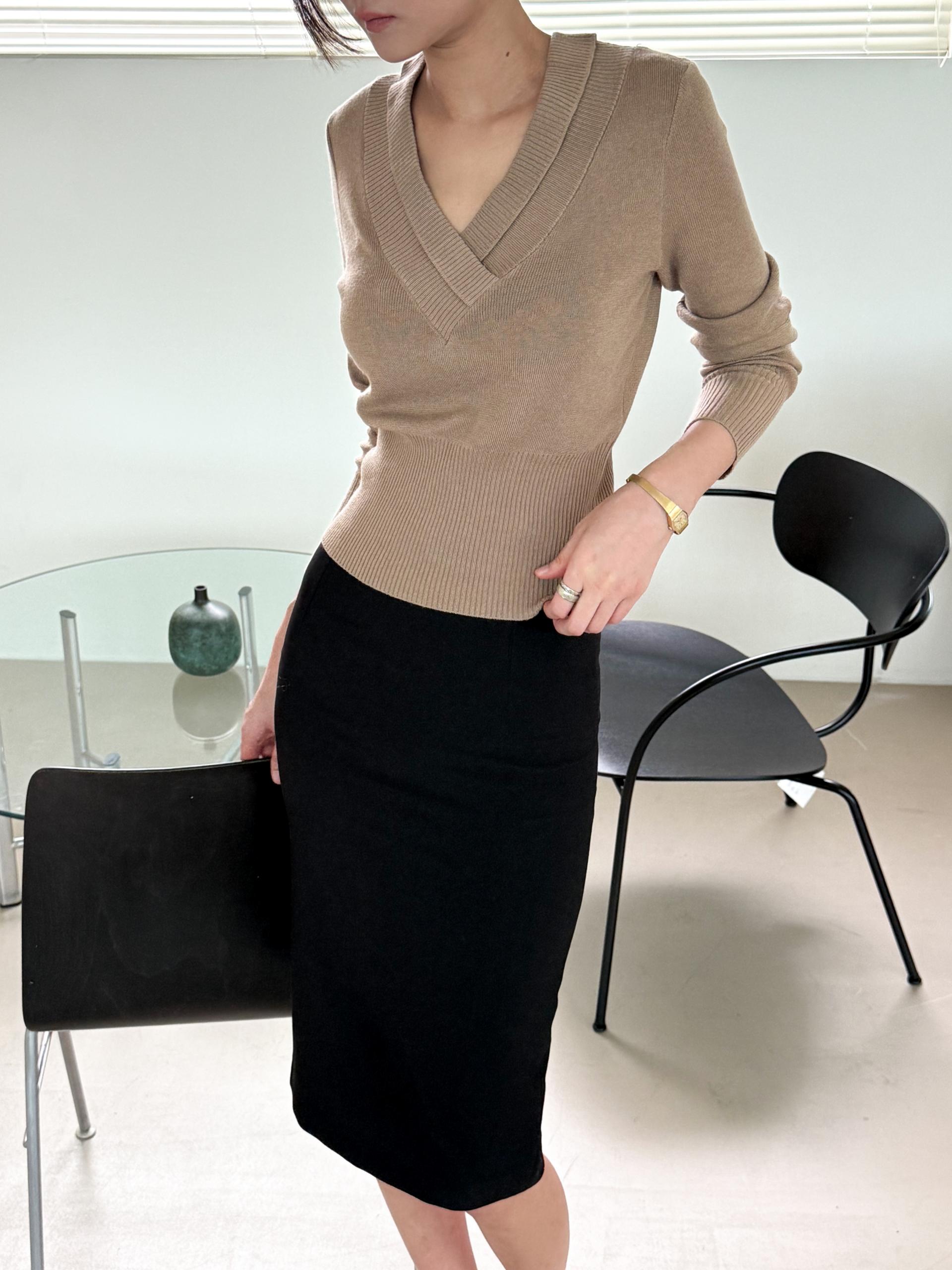 Hourglass Rib Knit_Beige