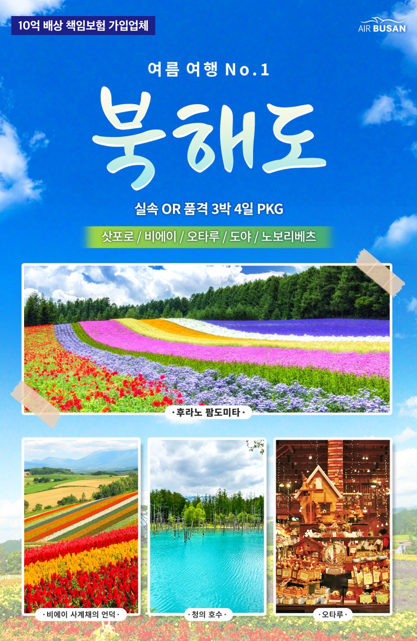 북해도 품격 실속 지정일특가