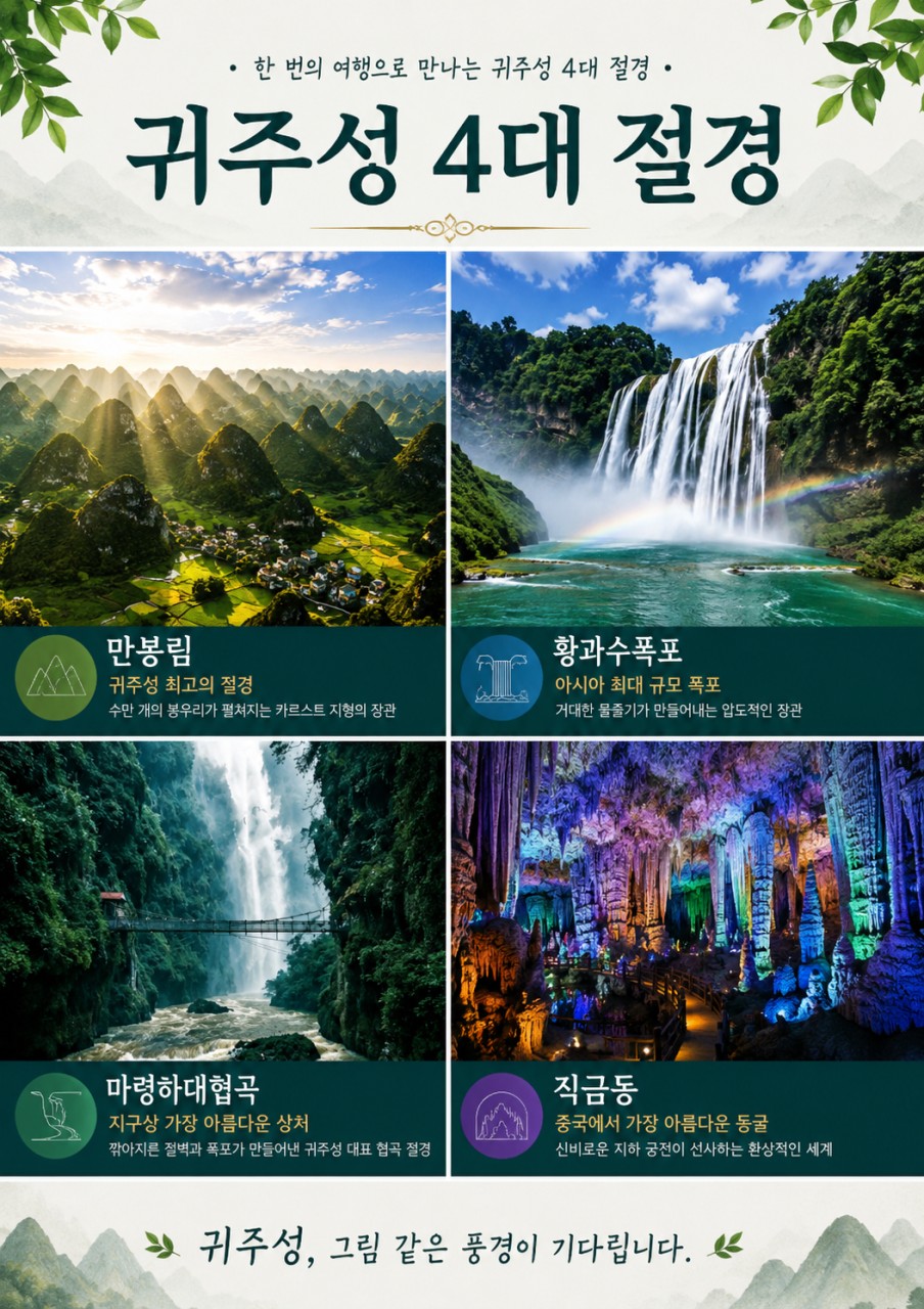 귀주성#북경경유#노쇼핑#만봉림#용굴#마령하대협곡#황수폭포#구이저우