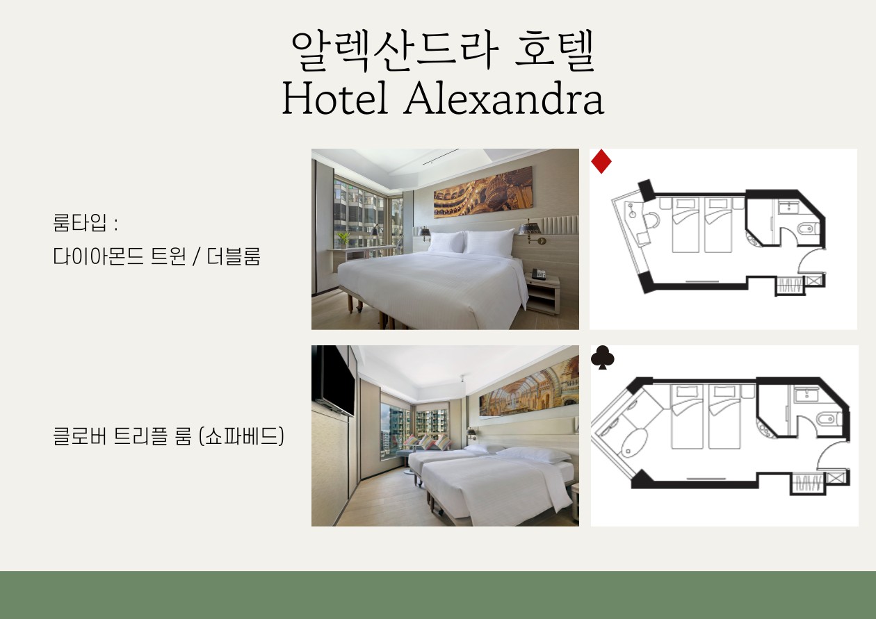 홍콩 에어텔 4성급호텔 알렉산드라호텔급 자유여행 or 투어