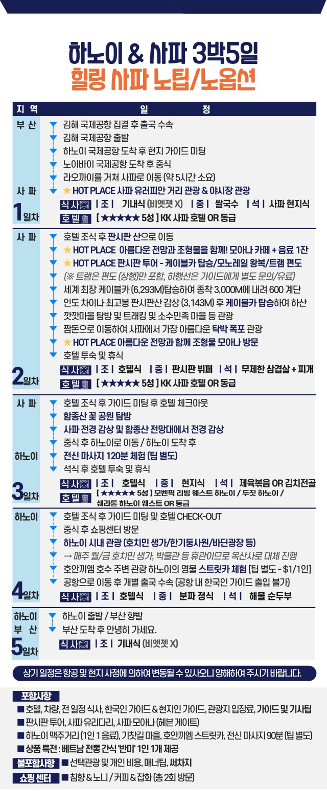 하노이 출발확정 노팁노옵션vs디너크루즈vs사파노노