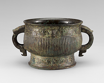 추부정궤, 중국 상(商) 후기, 높이 14.3cm, 입지름 19.1cm, 바닥지름 15.60cm, 구3377