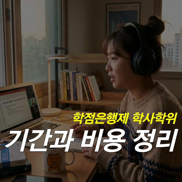 학점은행제 학사학위 기간과 비용 정리