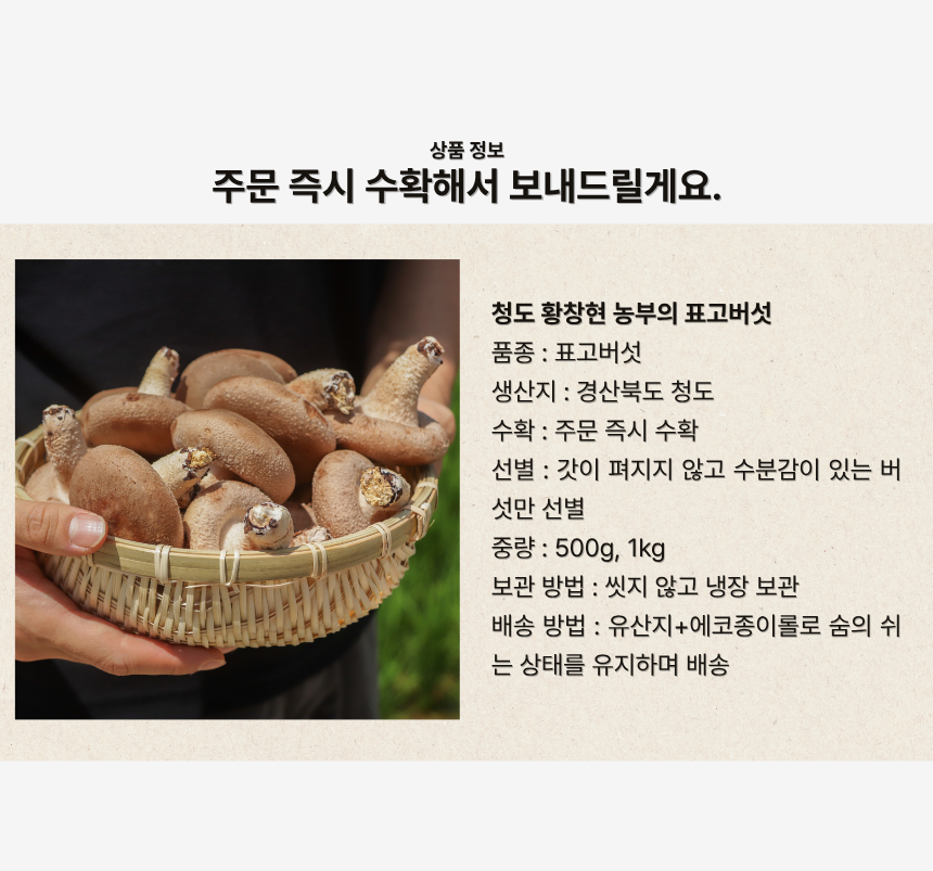 황창현 농부의 청도 표고버섯