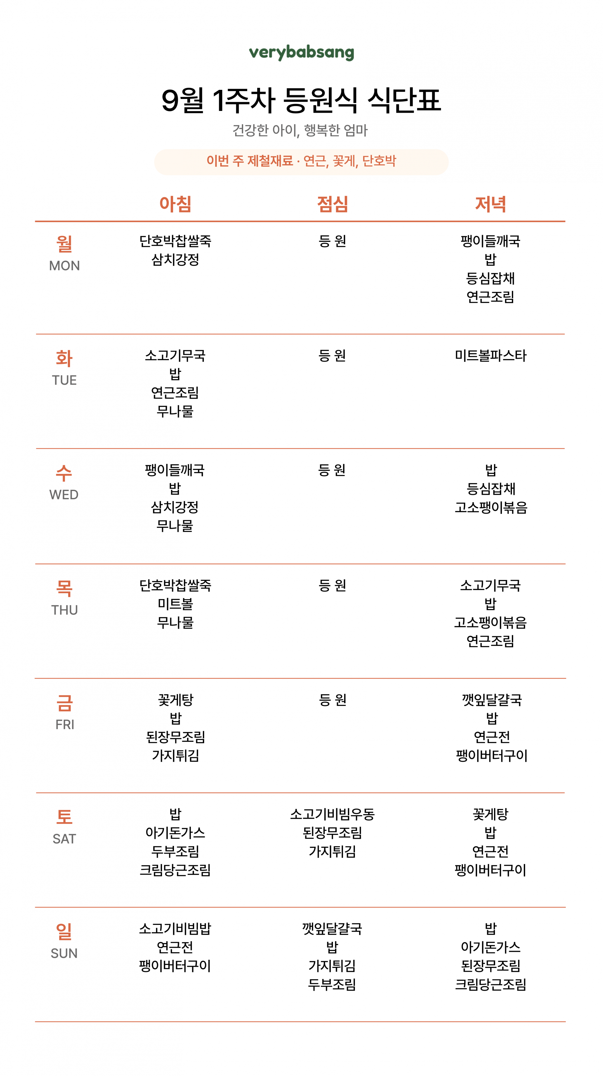 등원식 9월 1주차