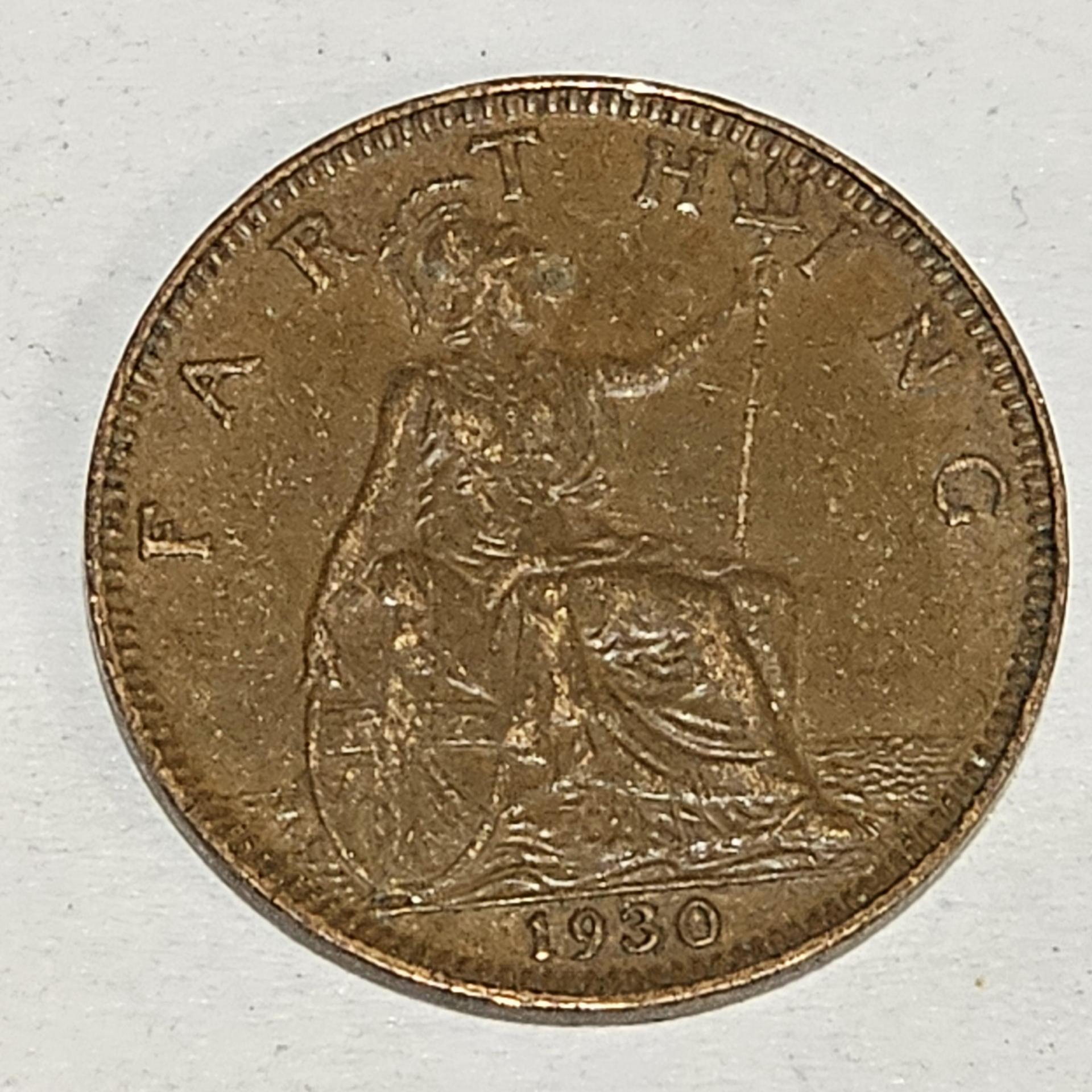 영국 1930년 조지5세 1파싱 ( 1파딩 ) 청동 구 주화