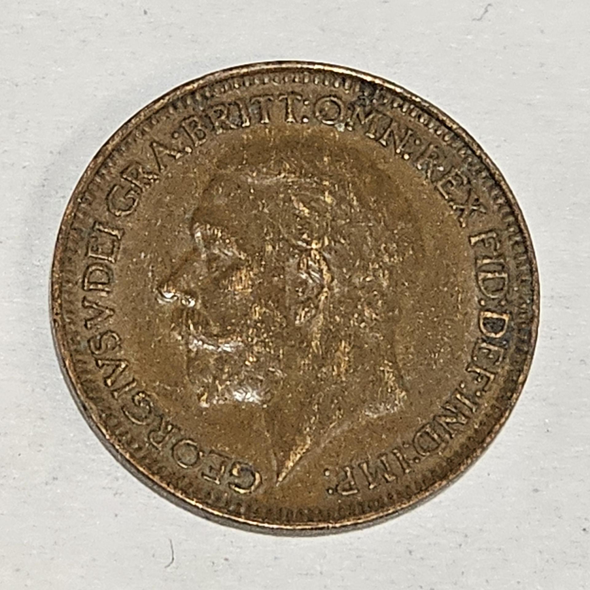 영국 1930년 조지5세 1파싱 ( 1파딩 ) 청동 구 주화