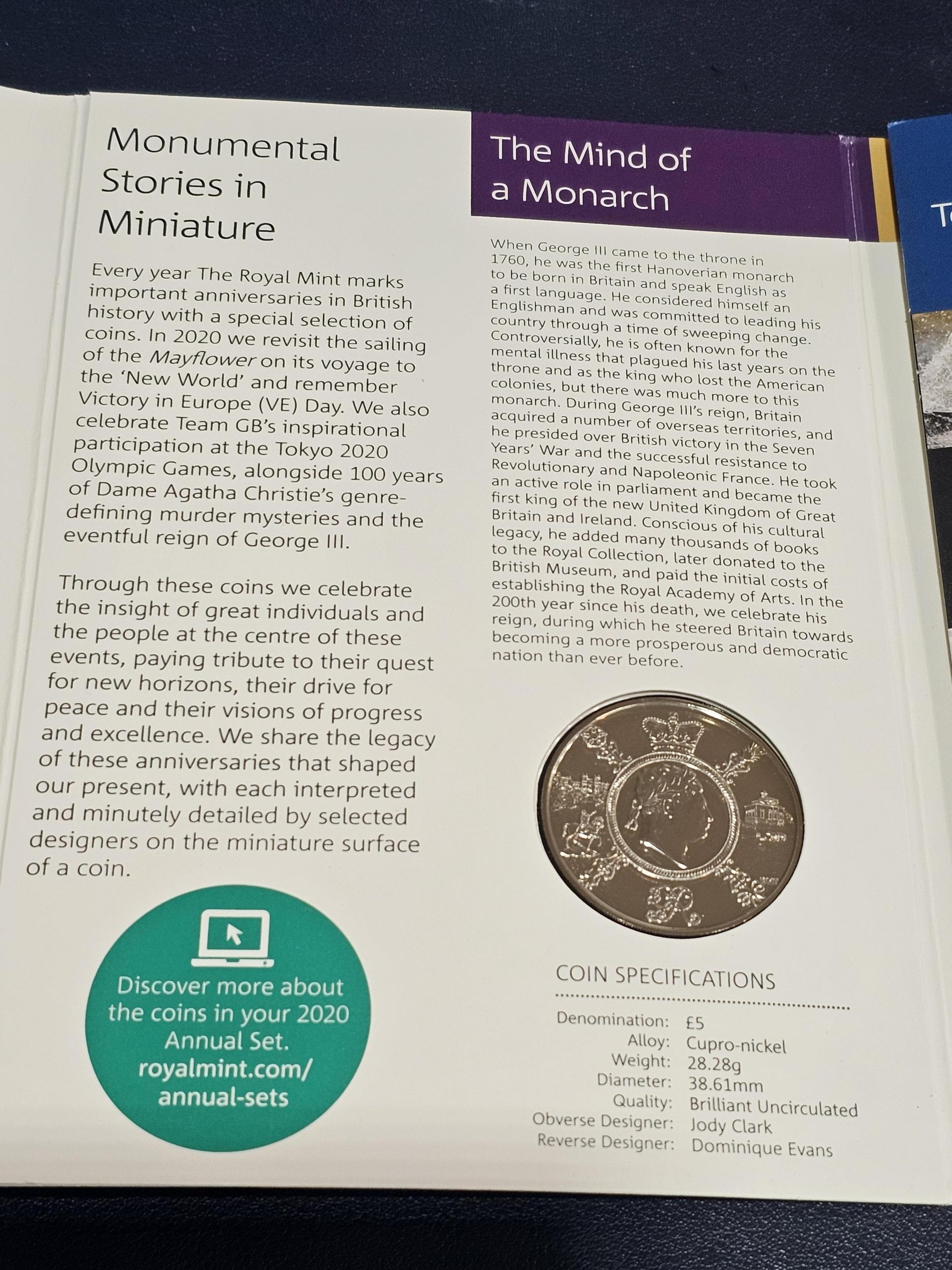 영국 로얄민트 2020년 연간 특별 주화세트 : 티나 엔틱