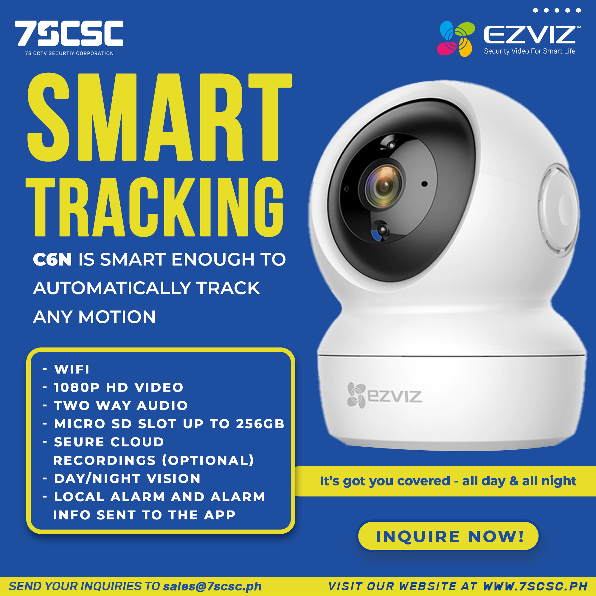 BEST SELLING SMART WIFI CAMERA : 7S CCTV Security Corp | CCTV ...