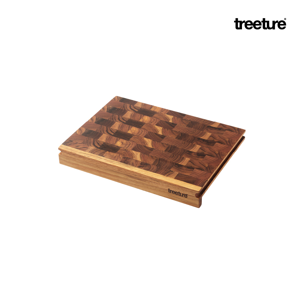 [Treeture] 트리쳐 엔드그레인 티크 엣지 도마 S