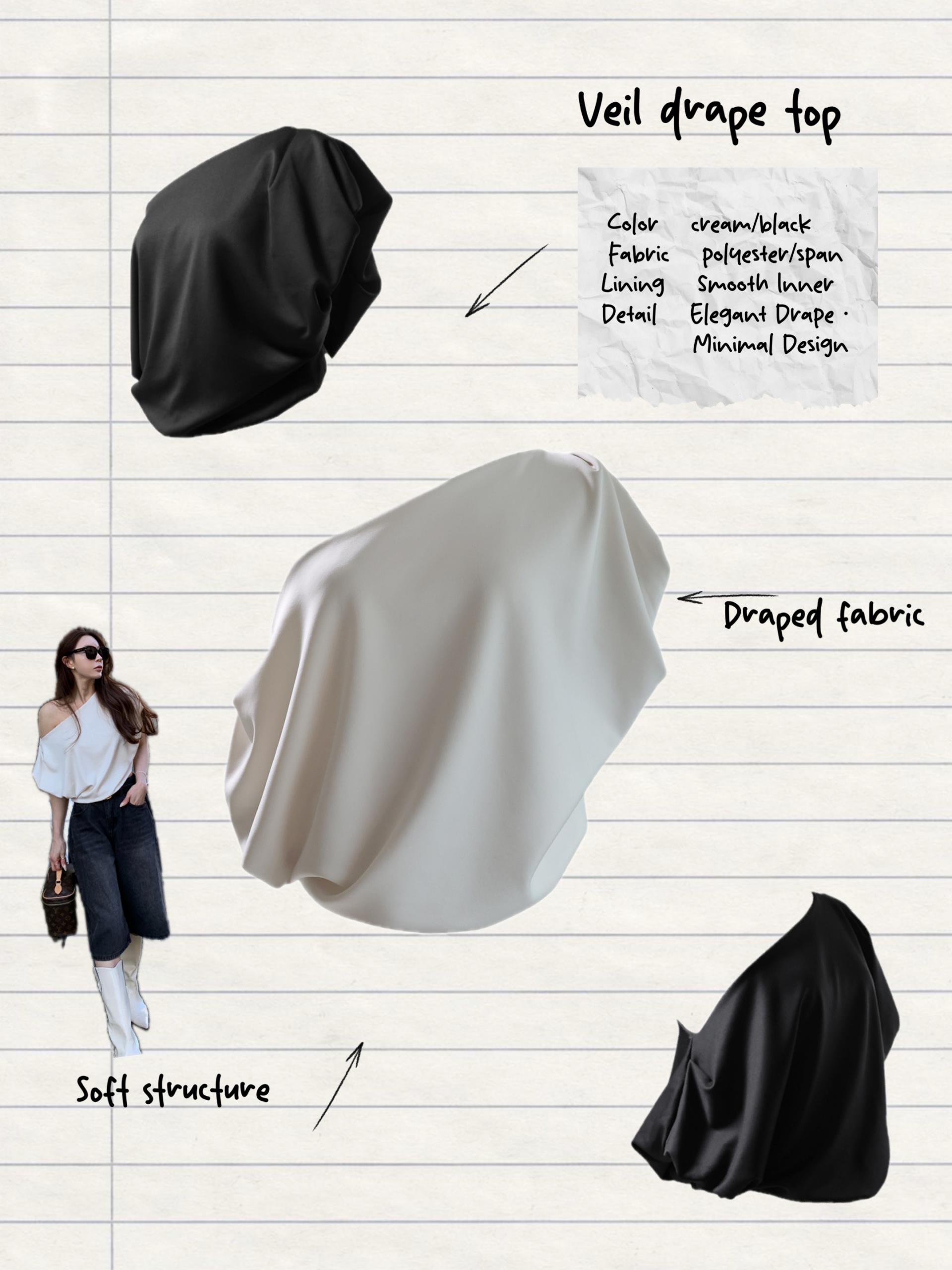 Veil drape top (2colors)