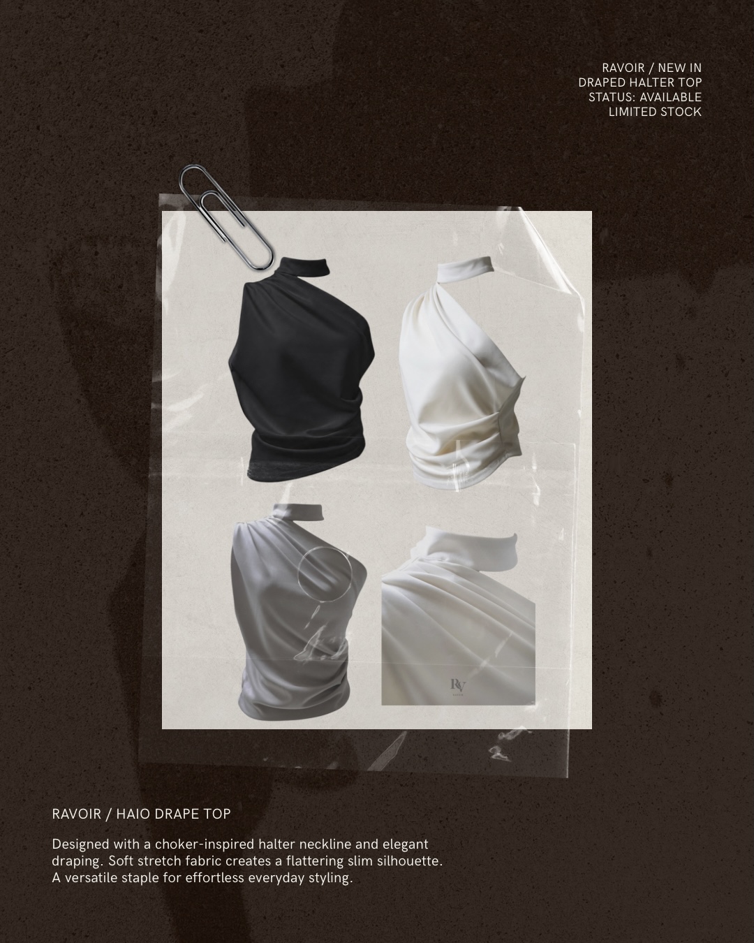 Halo drape top (3colors)