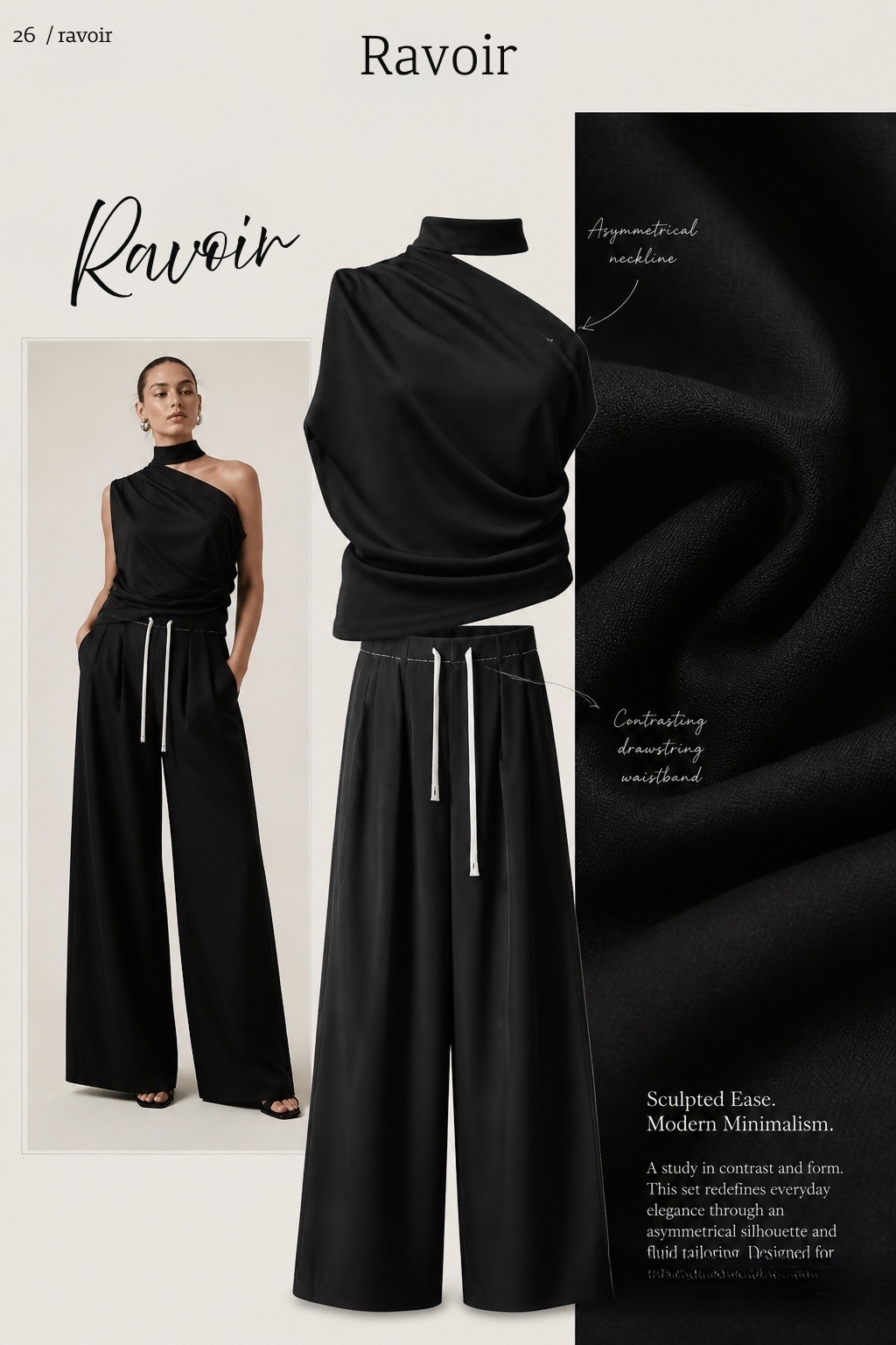 Halo drape top (3colors)