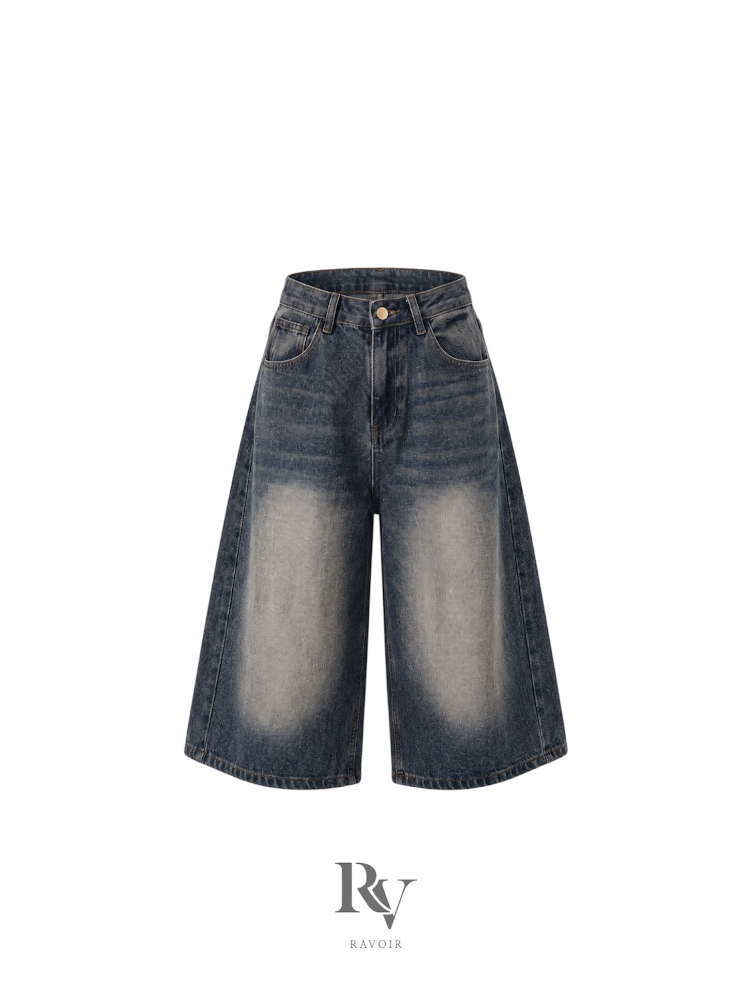 Fold bermuda denim (2colors)