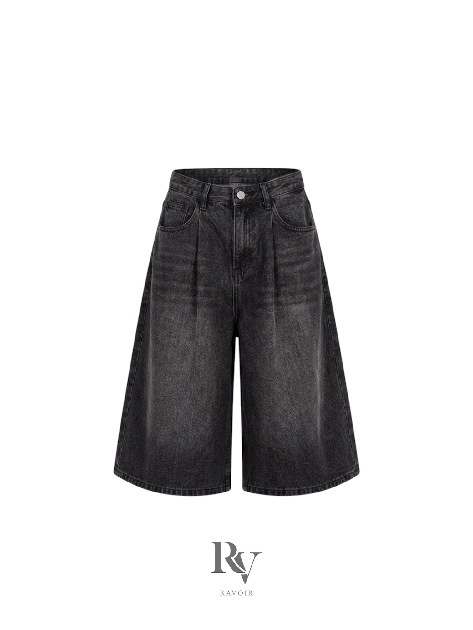 Fold bermuda denim (2colors)