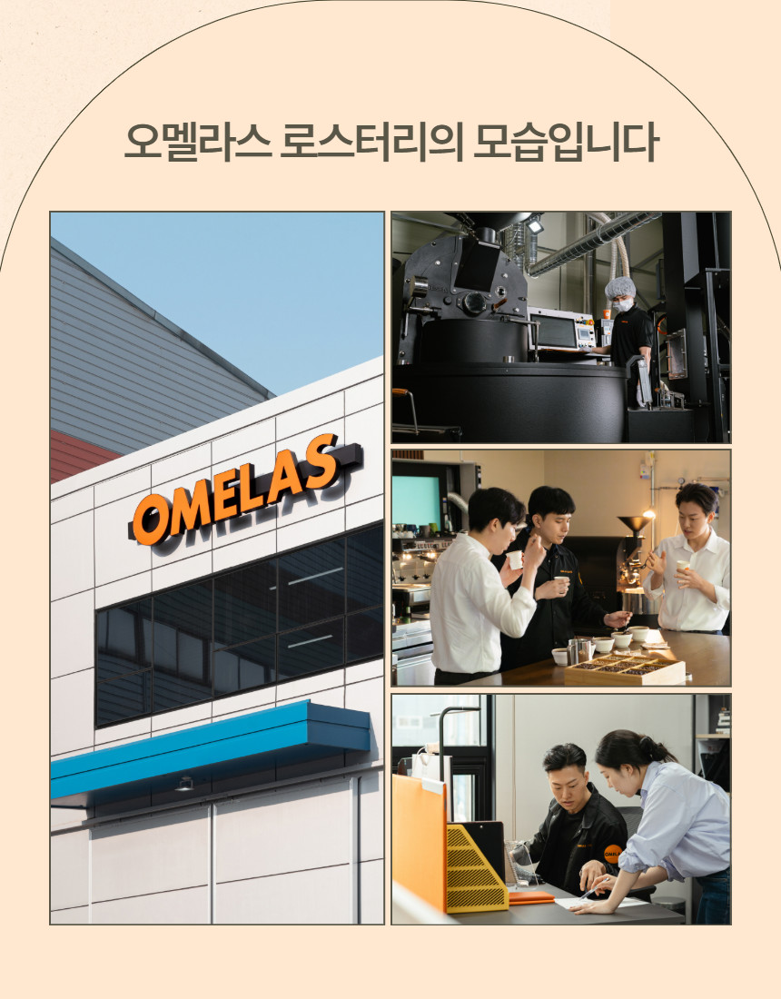 오멜라스 메인 블렌딩 원두 패키지(100g x 5)