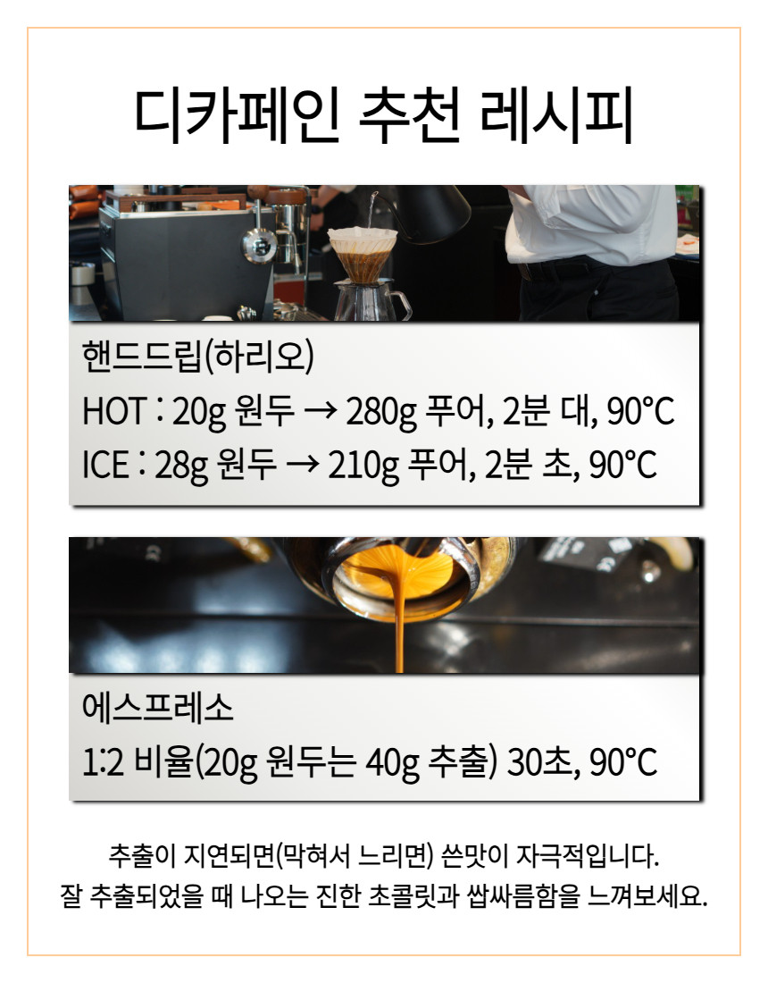 콜롬비아 디카페인, 산미 매우 낮음