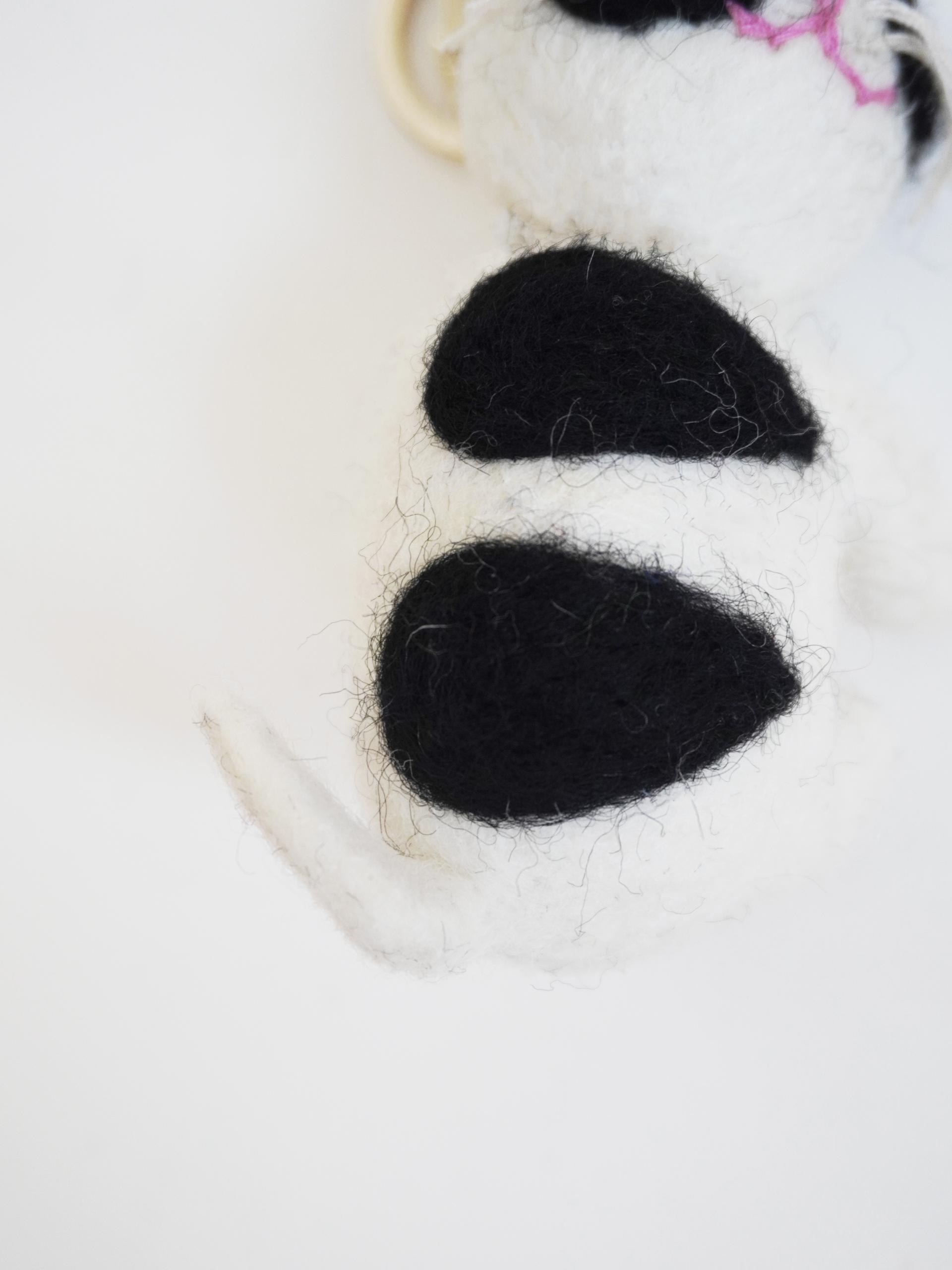 얼룩 소 고양이 Wool Keyring