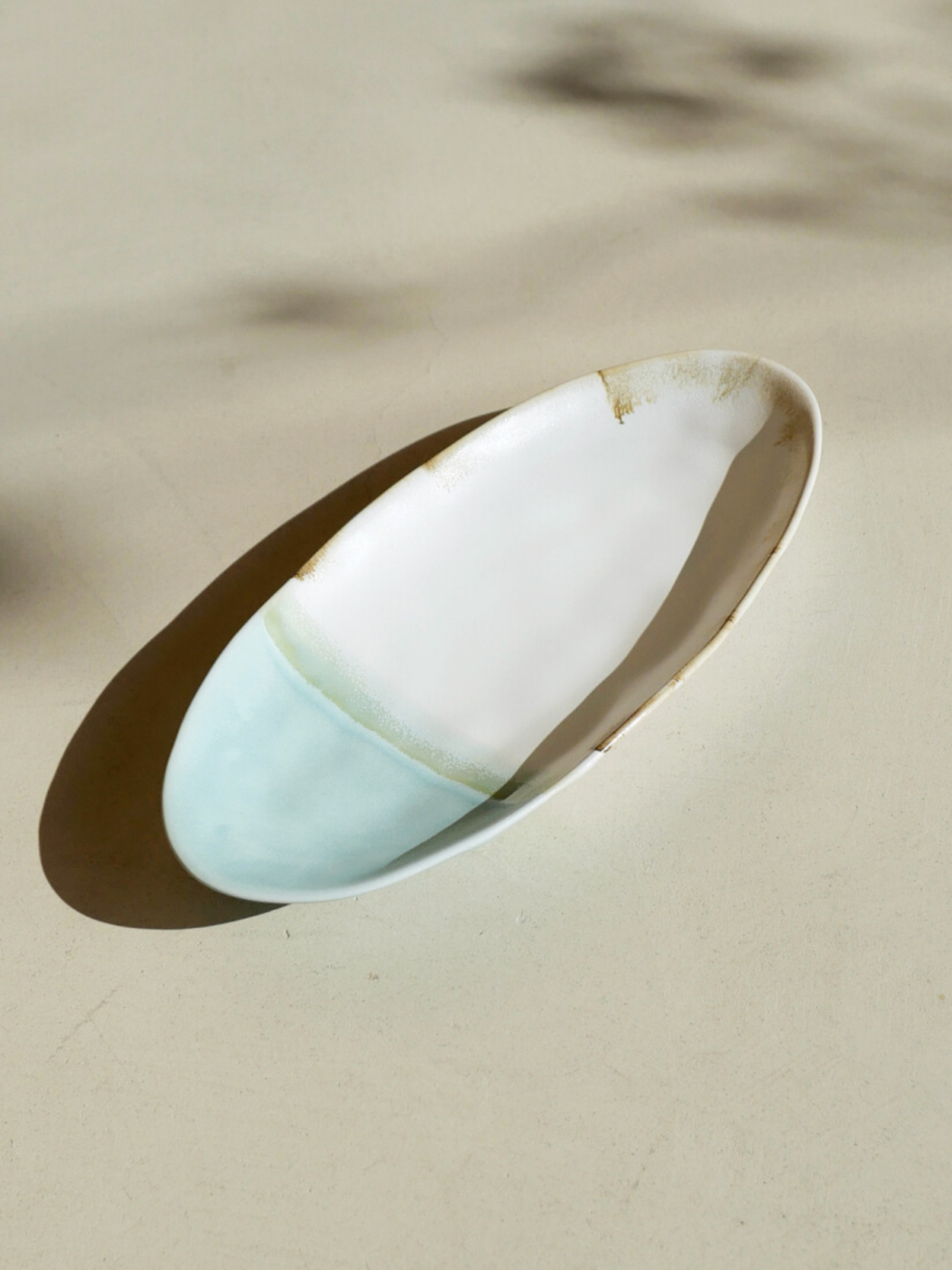 Long Plate - Matte Blue