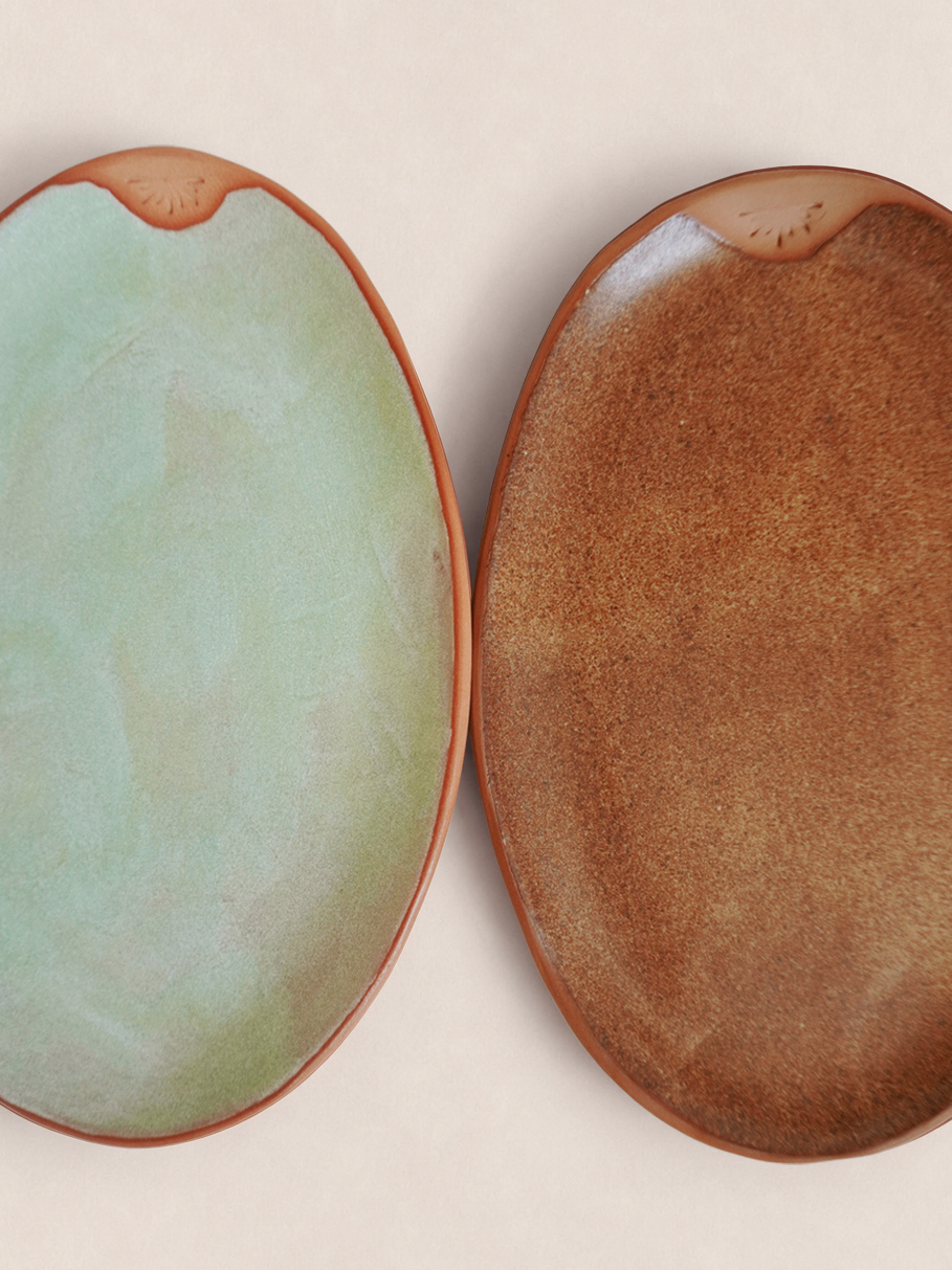 Olive Plate - Brown