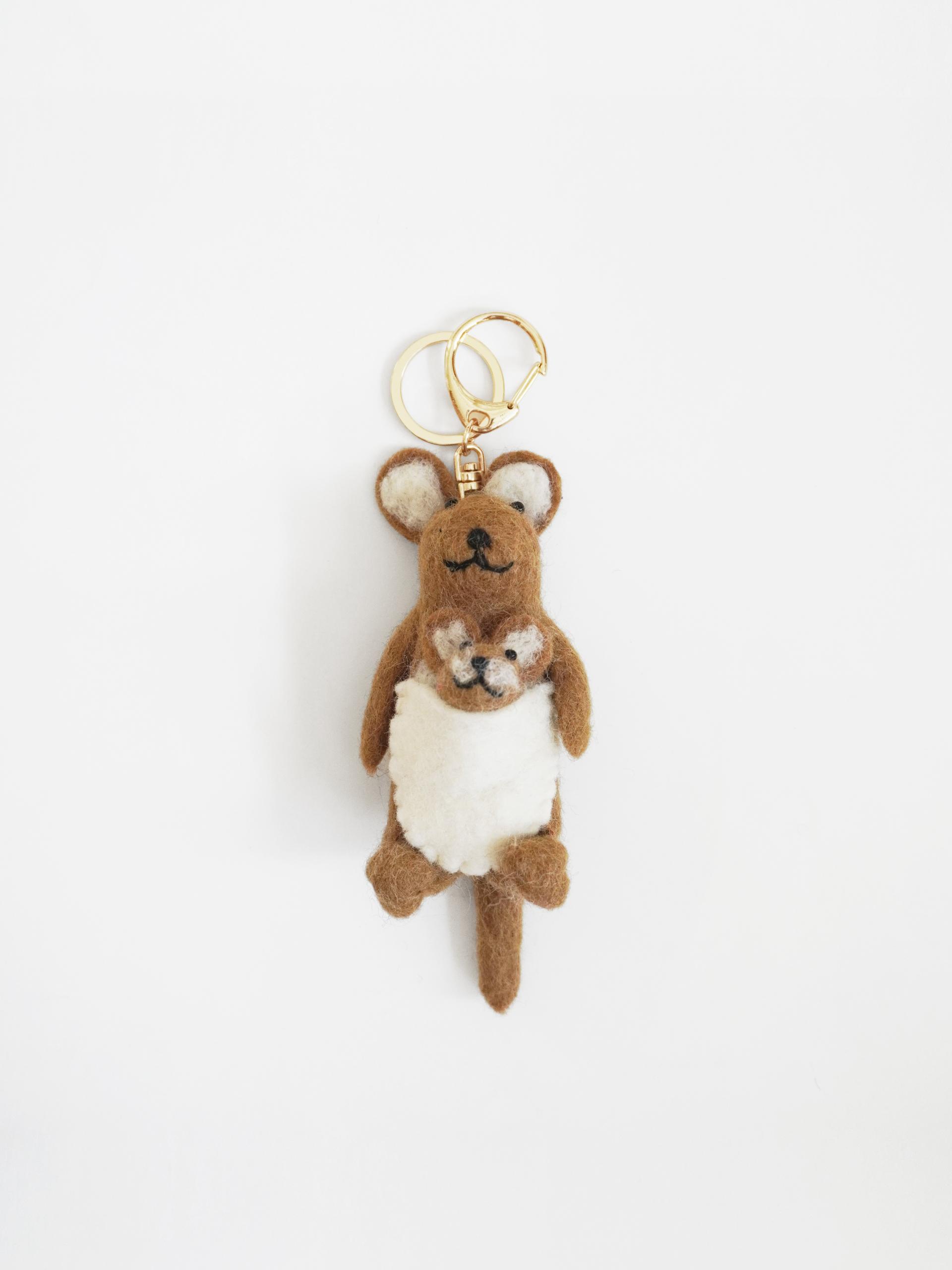 캥거루 Wool Keyring