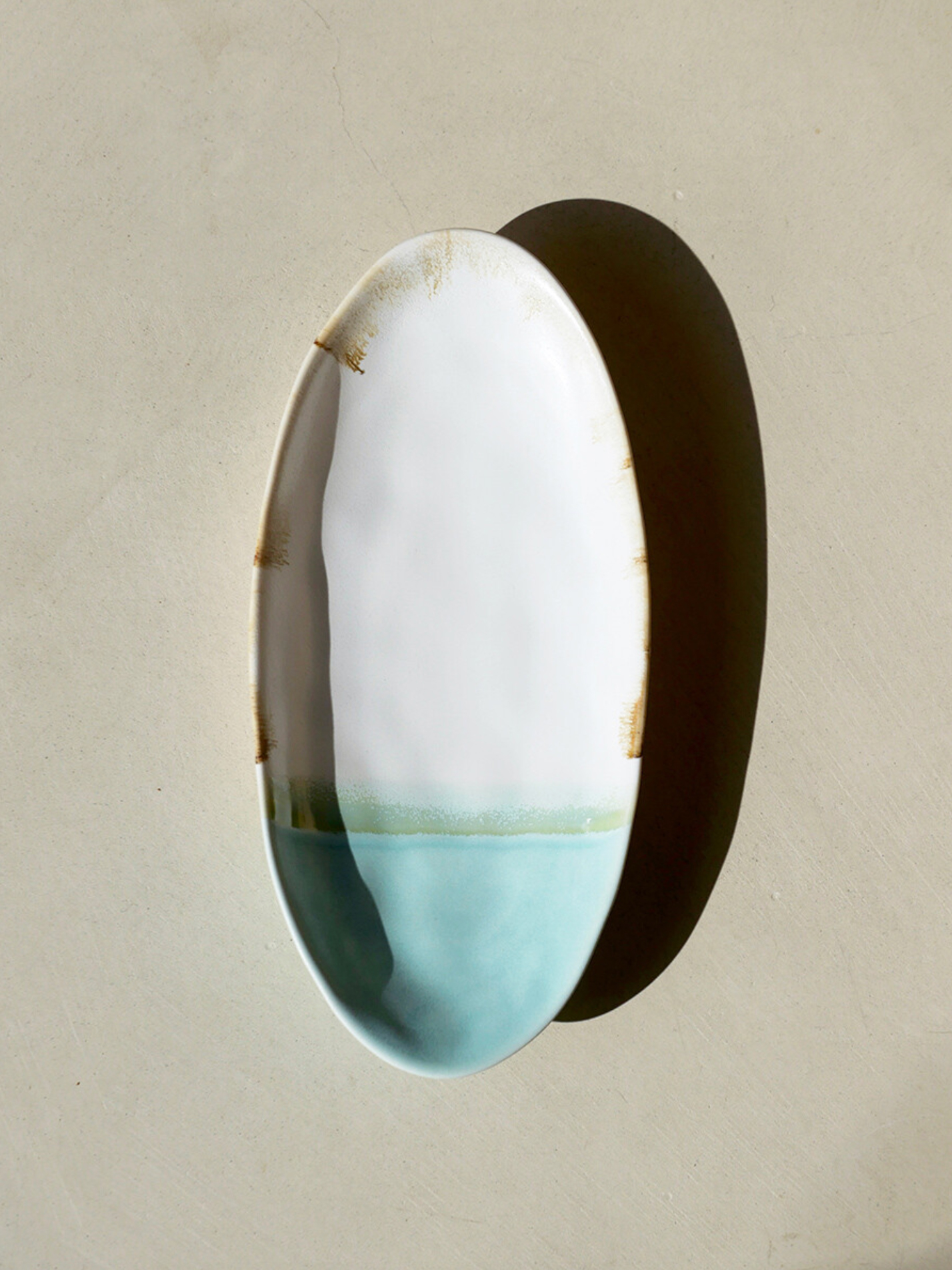 Long Plate - Matte Blue