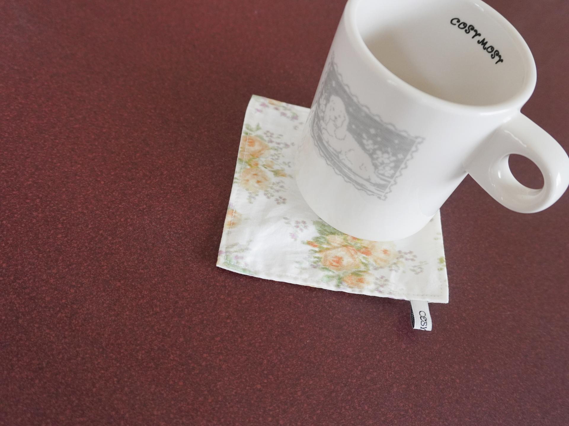 Cottage Rose Kitchen Cloth - Coaster (Yellow)