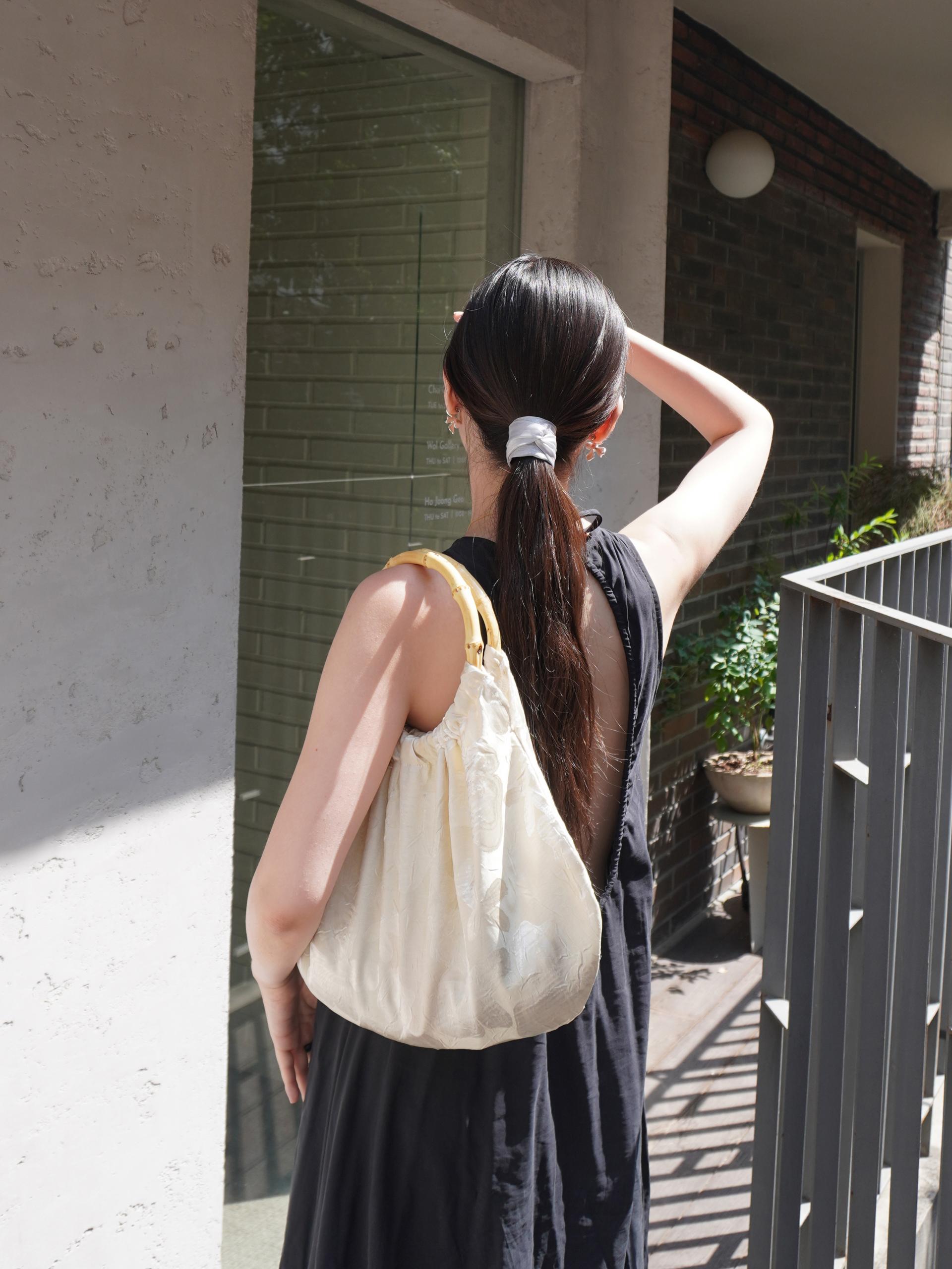 Glow Bamboo Handle Bag - Lime