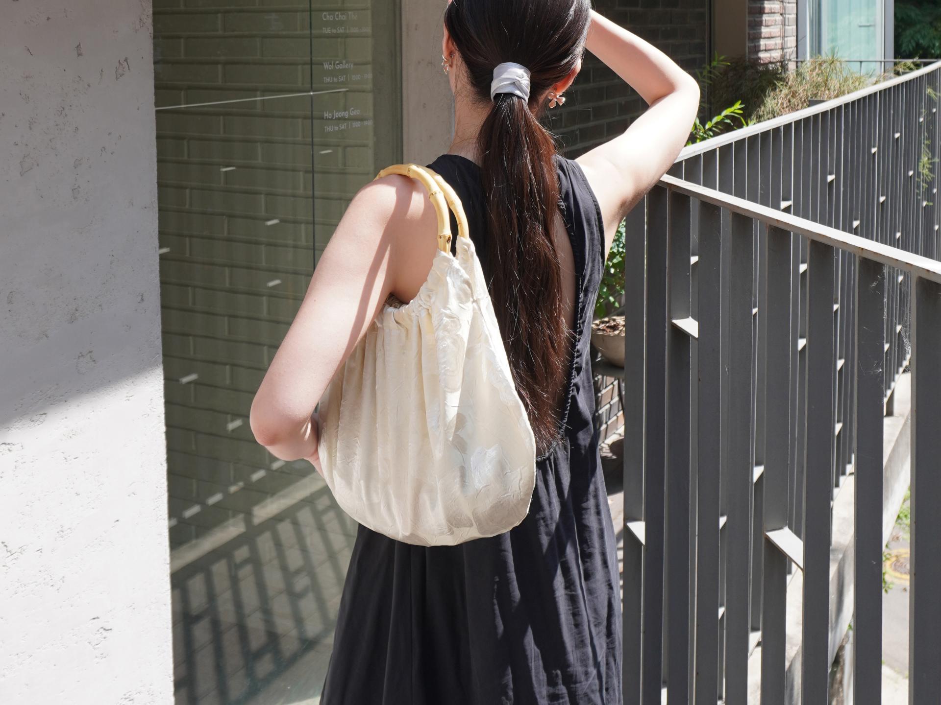 Glow Bamboo Handle Bag - Lime
