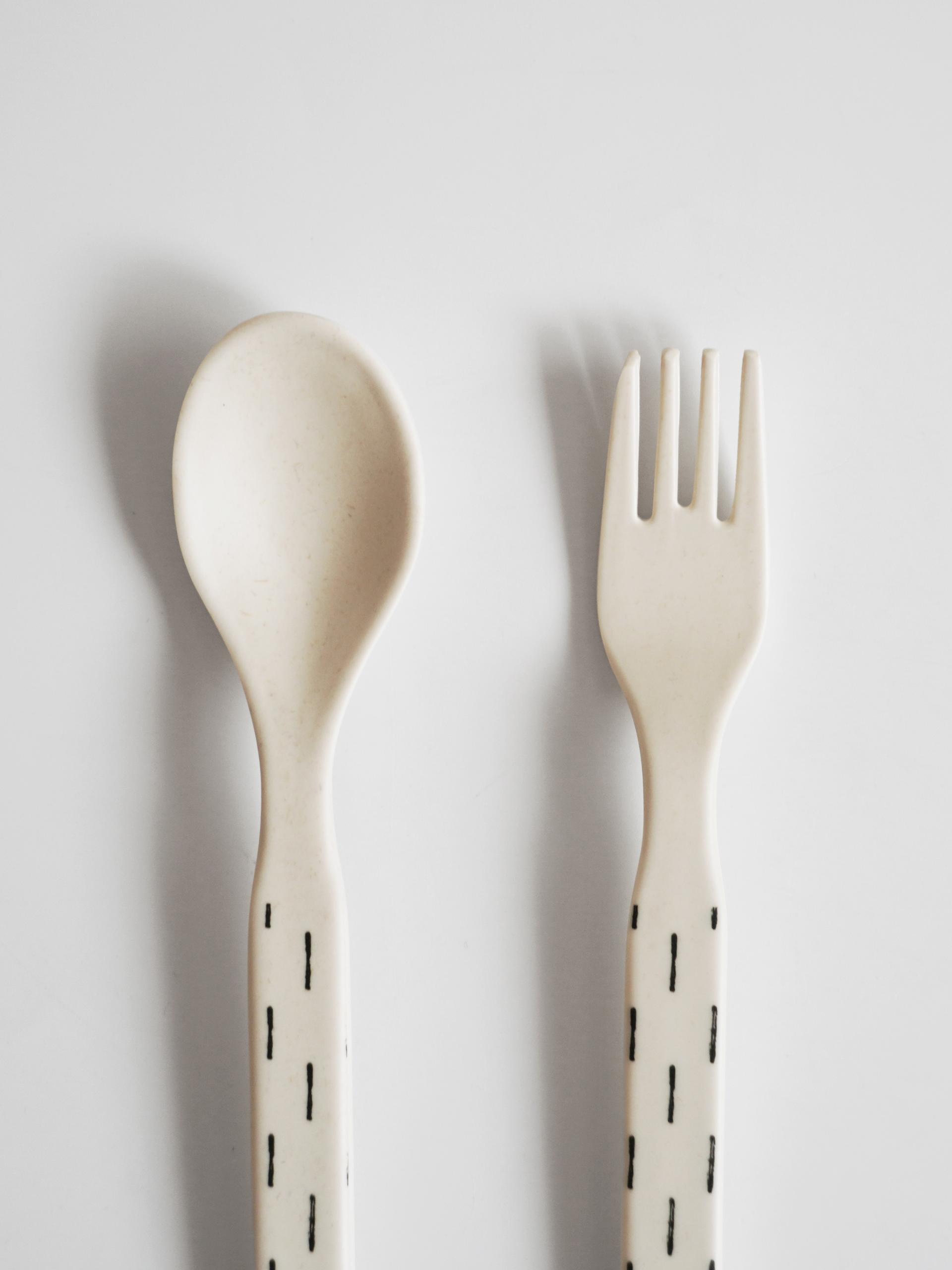 Line Pattern Picnic Cutlery Set