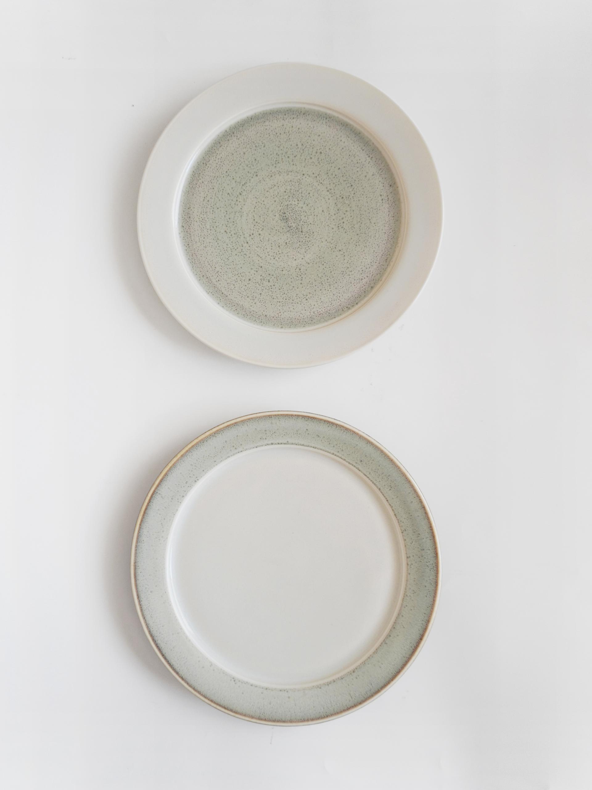 Natural Two Tone Plate - White