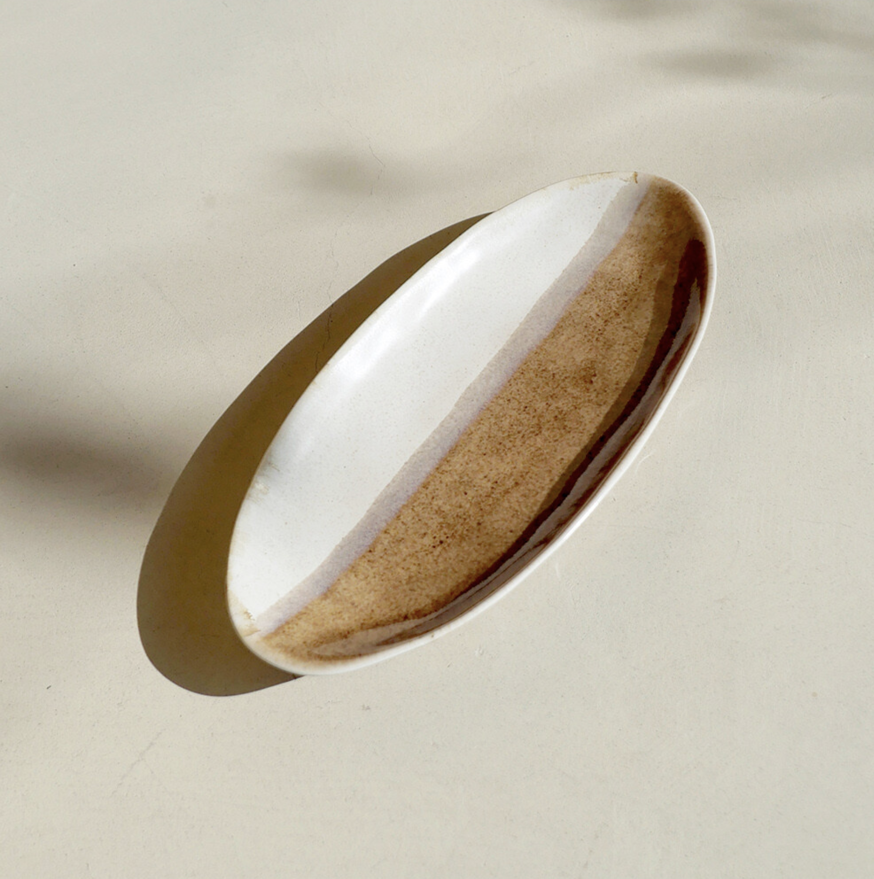 Long Plate - Oat Brown