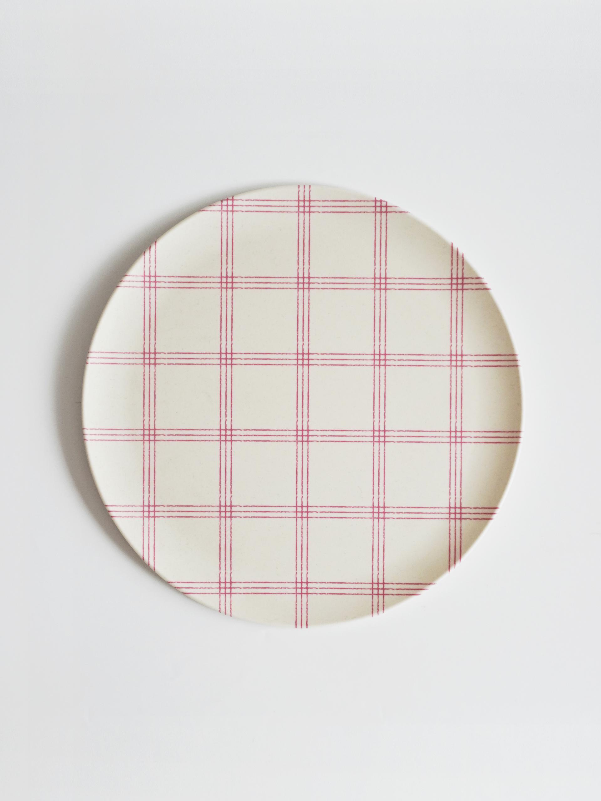 Pink Pattern Picnic Plate (L)