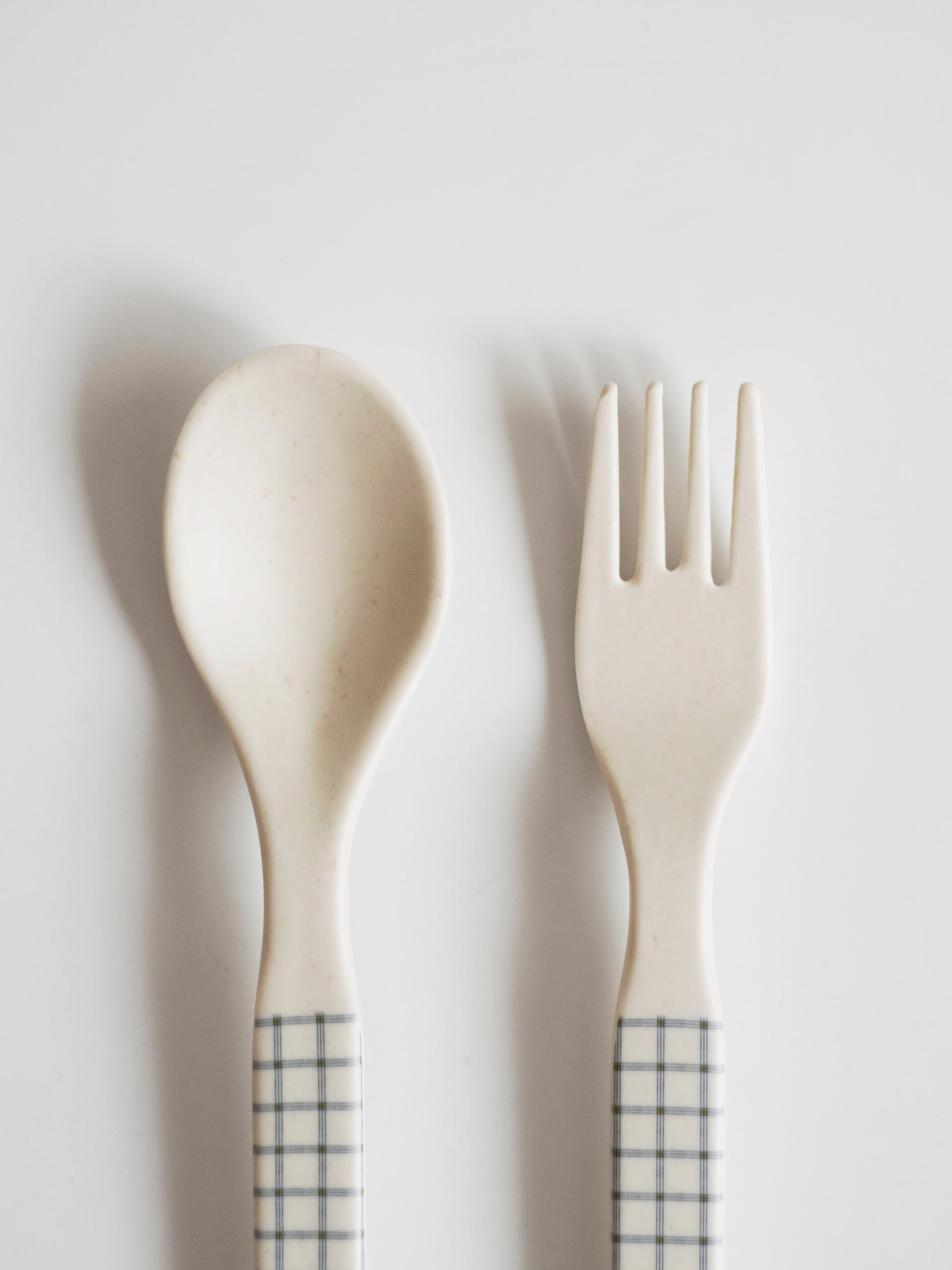 Blue Pattern Picnic Cutlery Set