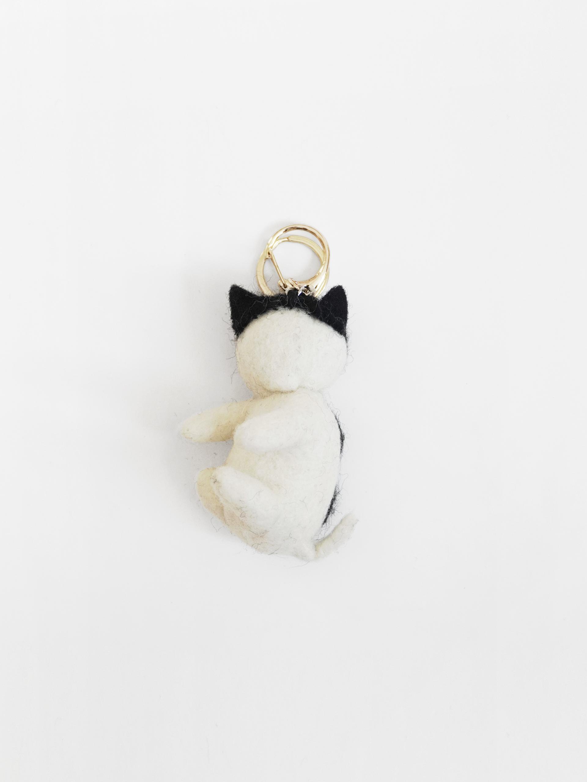 얼룩 소 고양이 Wool Keyring