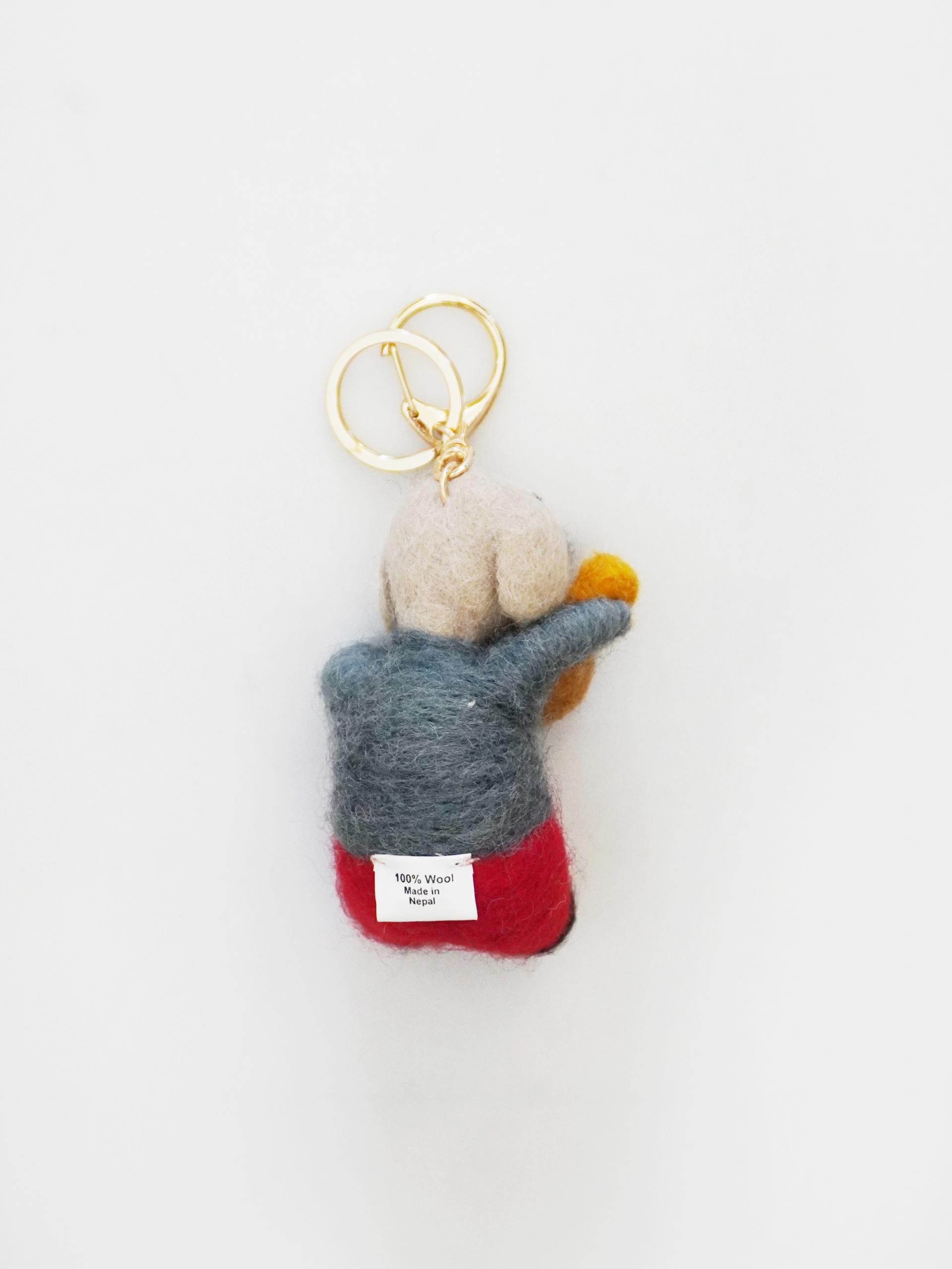 우쿠렐레를 든 강아지 Wool Keyring
