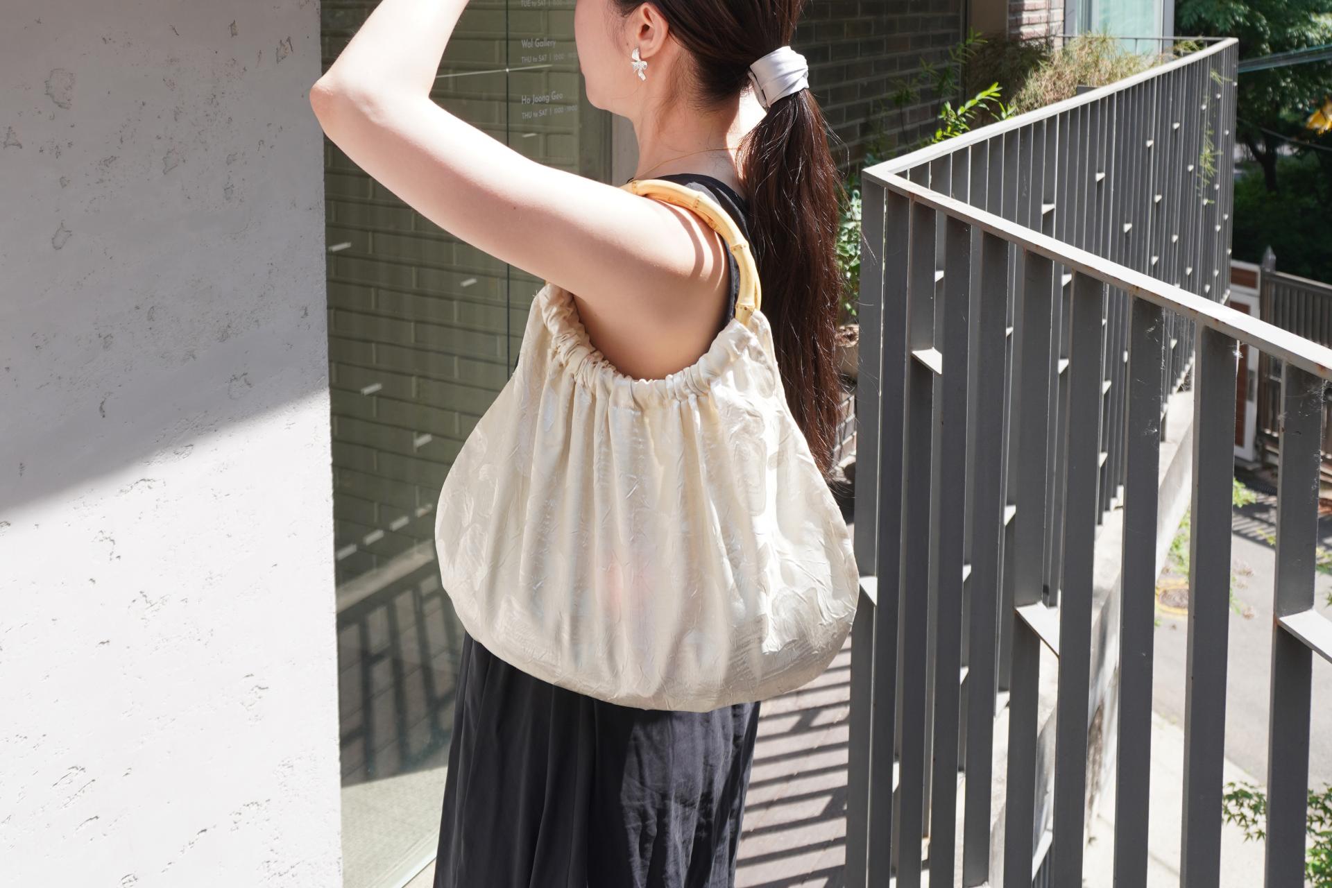 Glow Bamboo Handle Bag - Lime