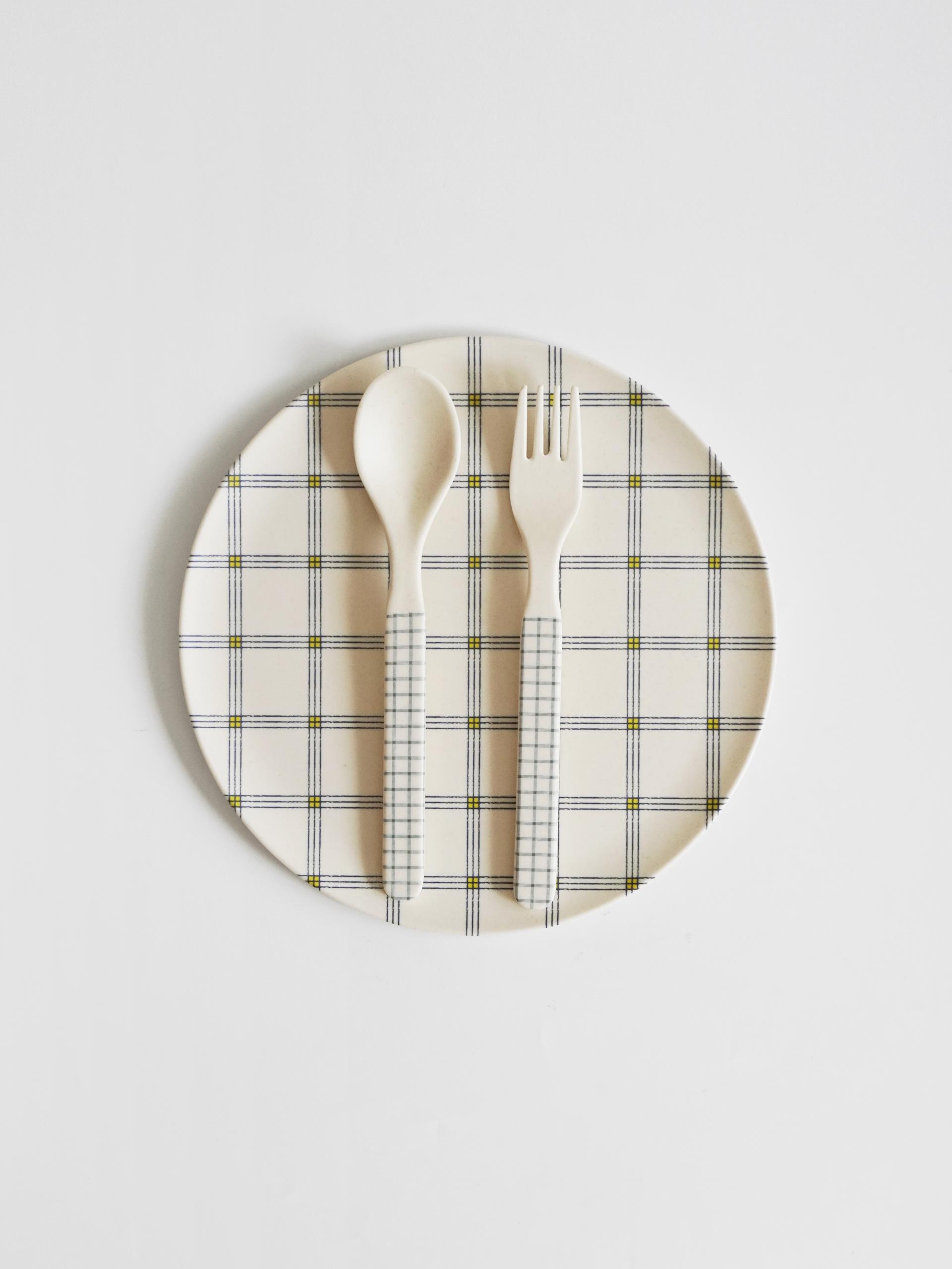 Blue Pattern Picnic Cutlery Set