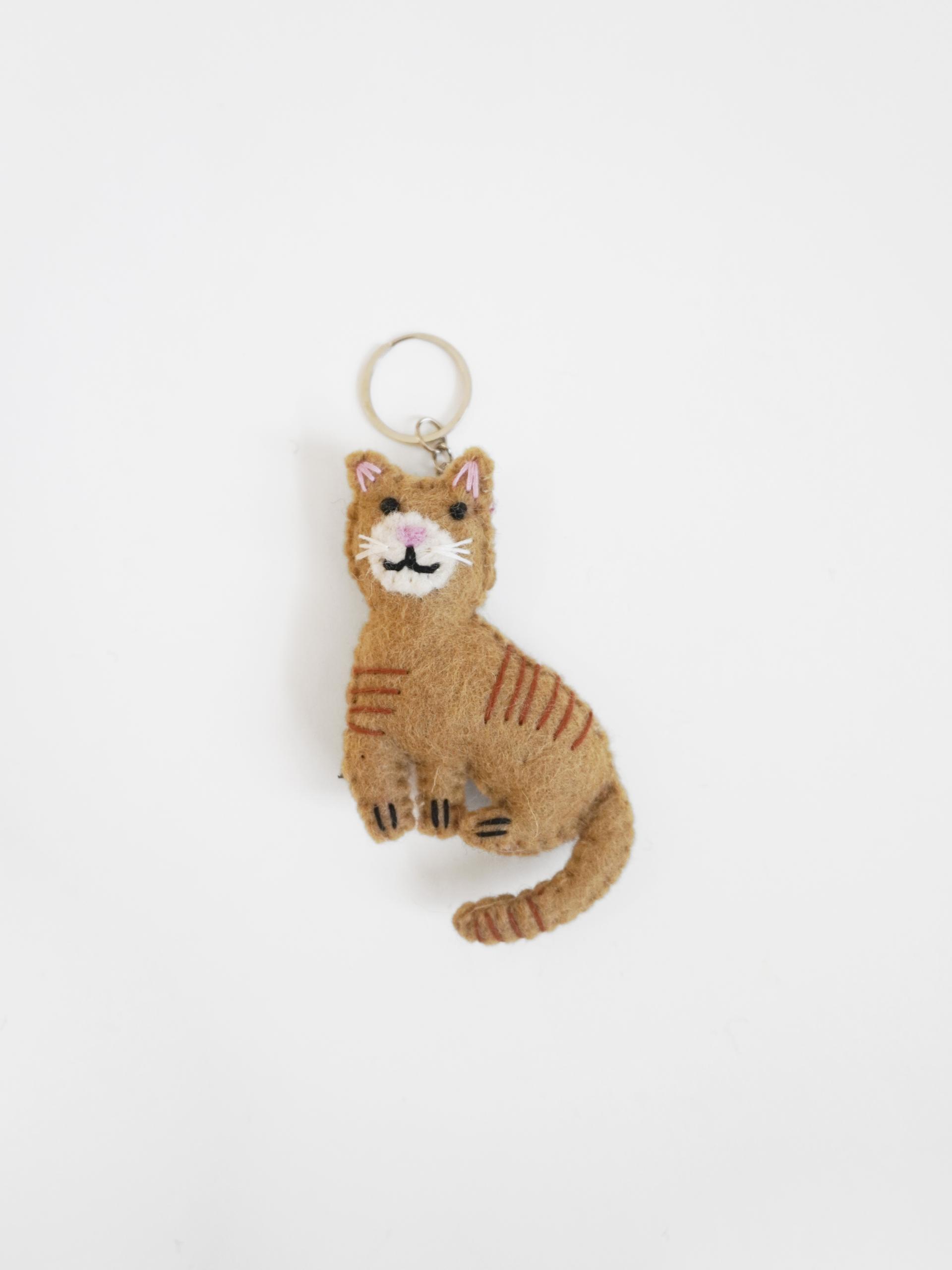 납작 고양이 Wool Keyring (4 Color)