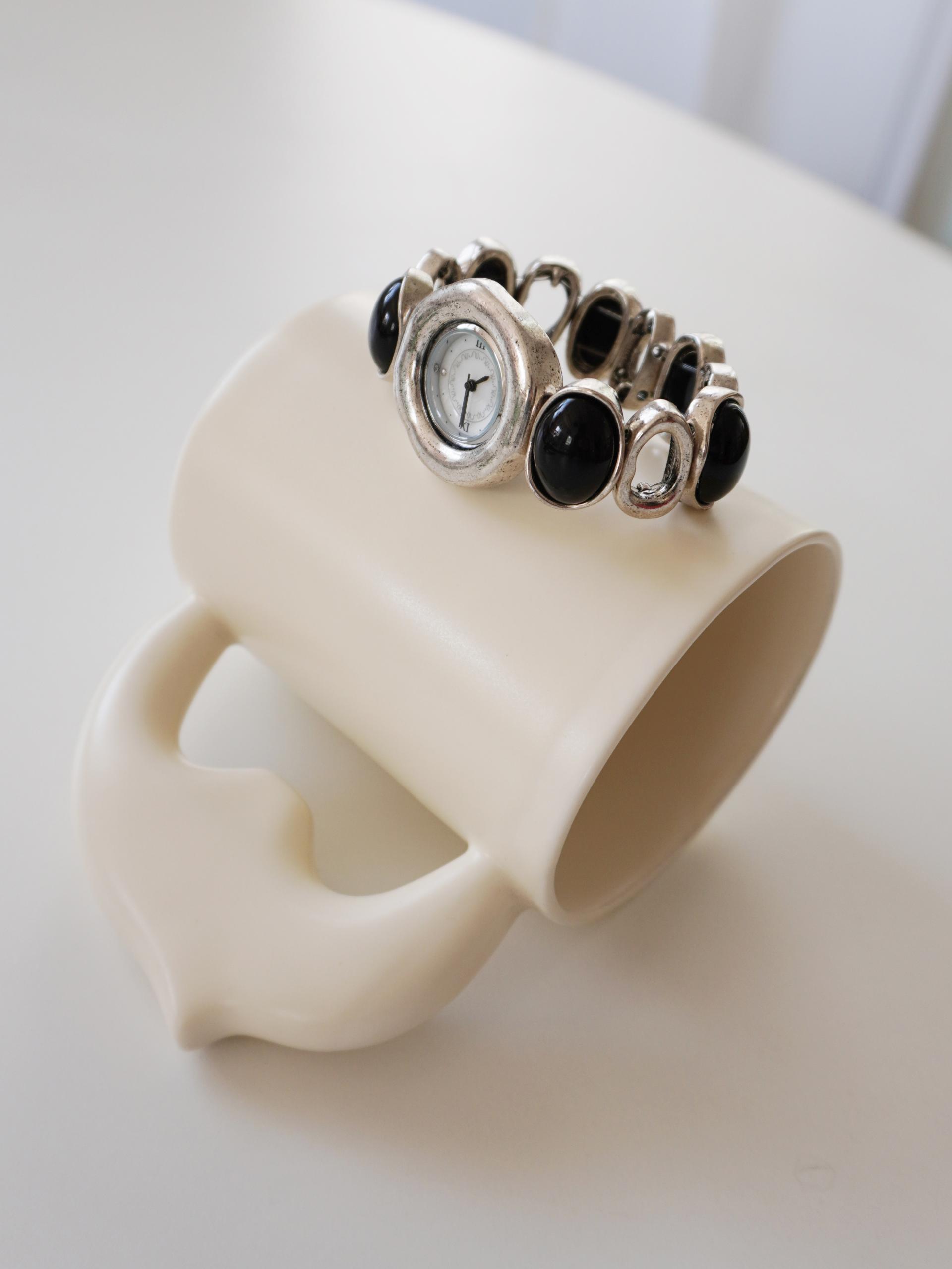 Paris Black Oval Watch