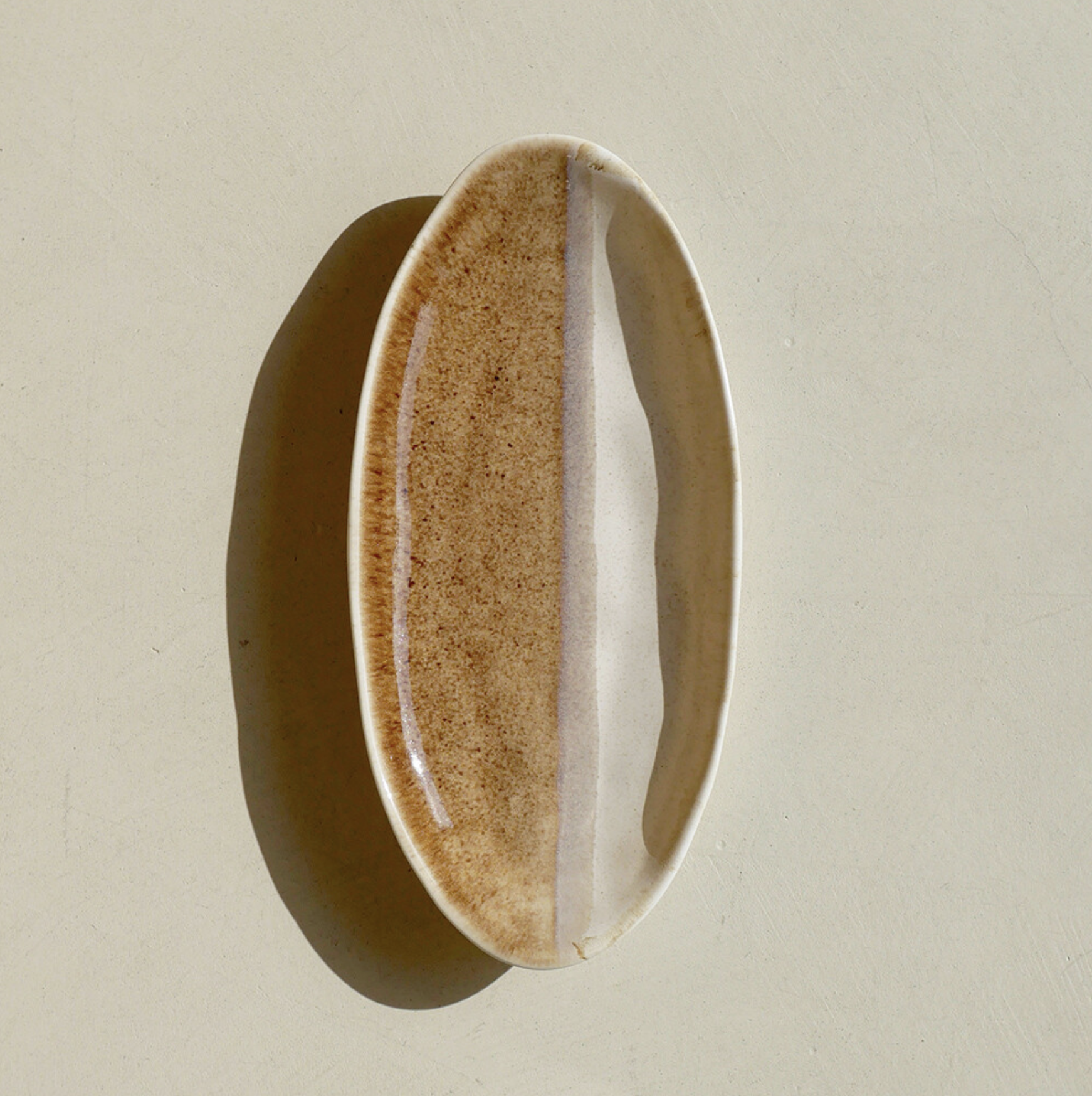 Long Plate - Oat Brown