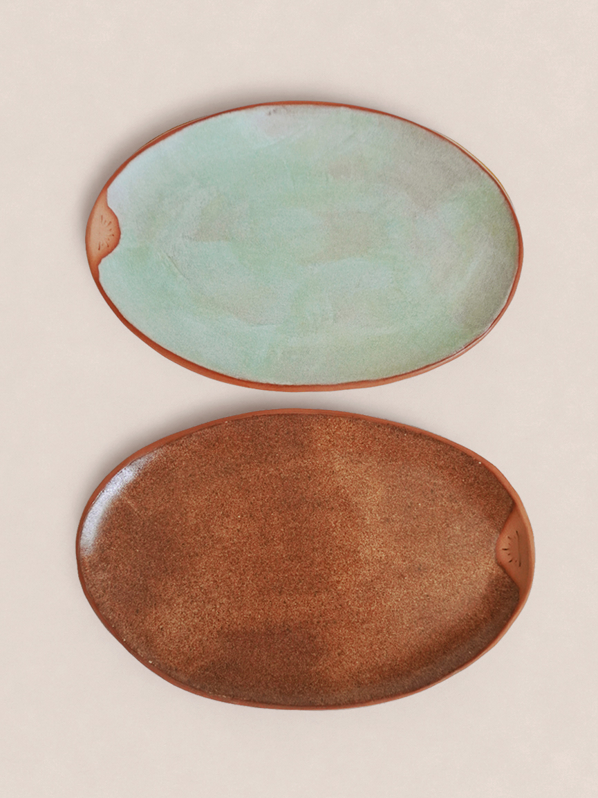 Olive Plate - Brown