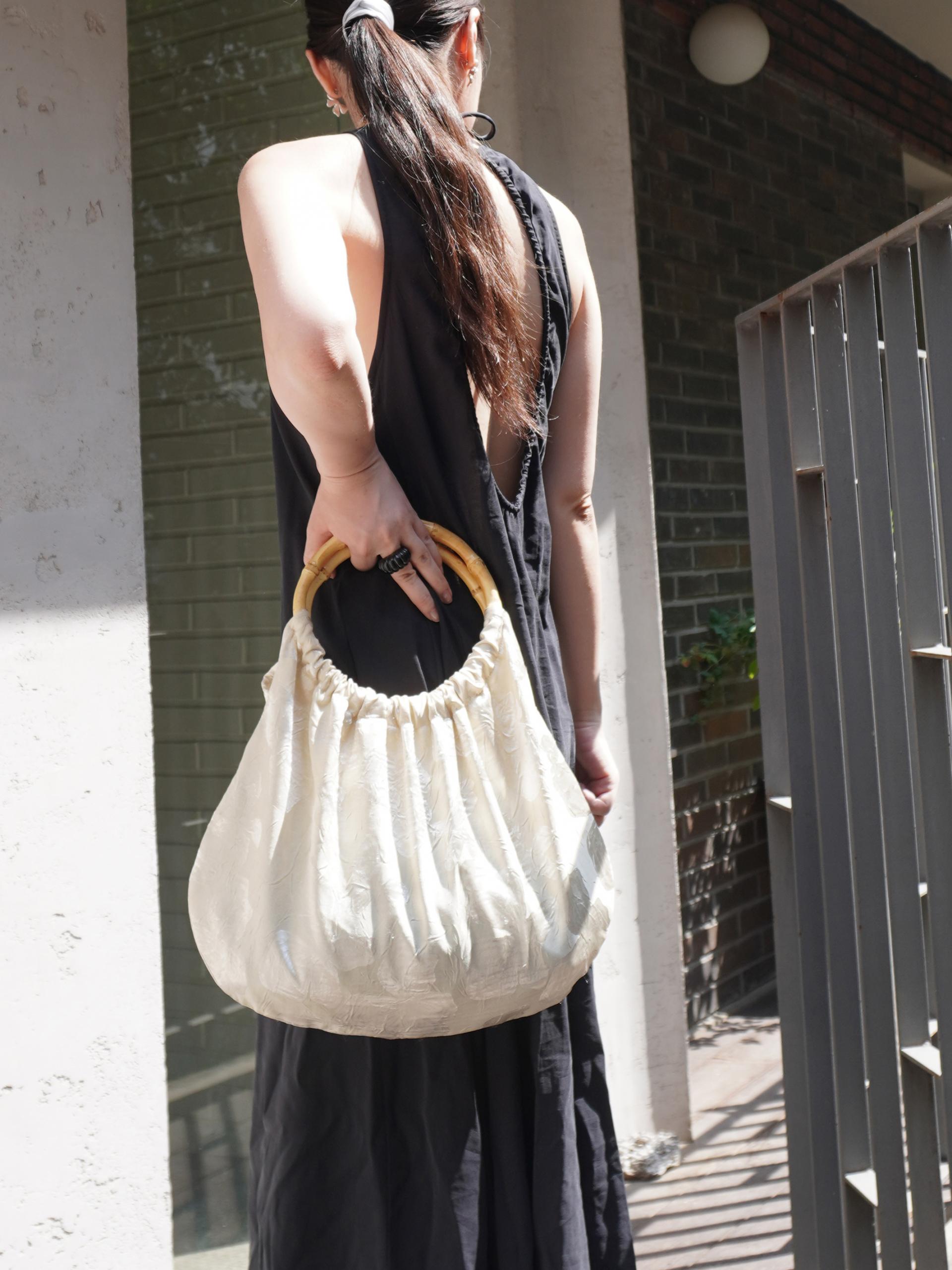 Glow Bamboo Handle Bag - Lime