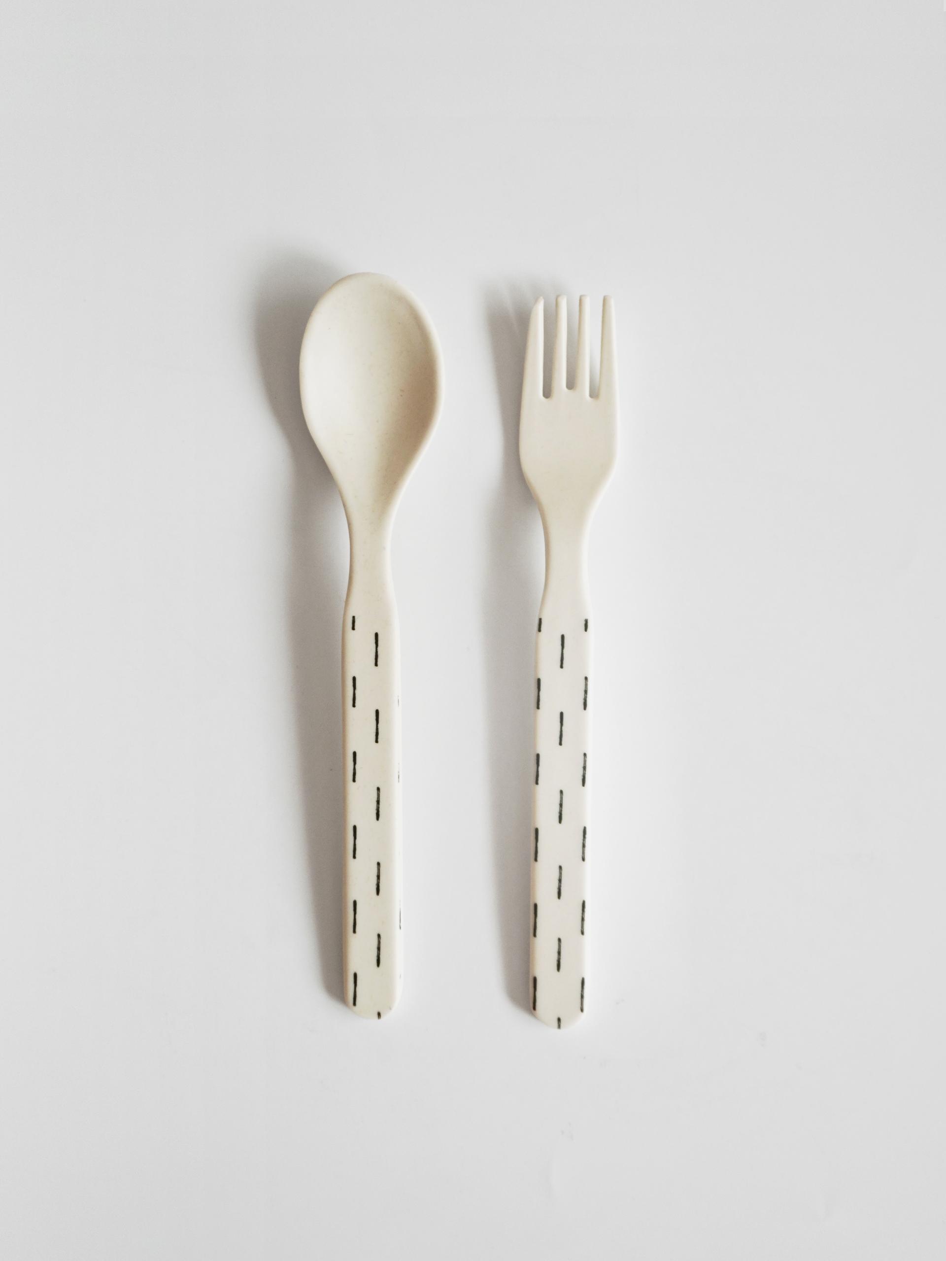 Line Pattern Picnic Cutlery Set