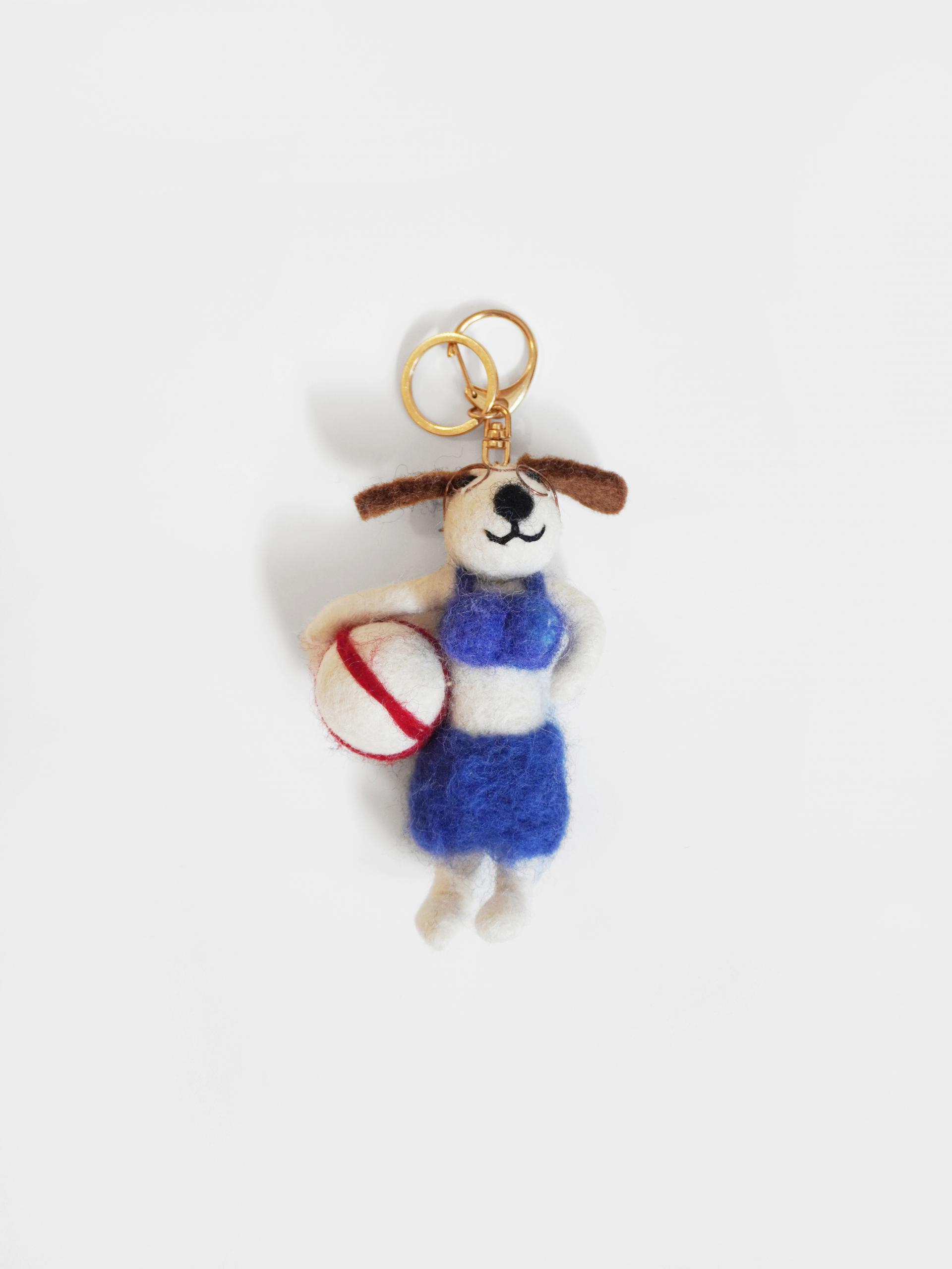 워터볼 바캉스 강아지 Wool Keyring