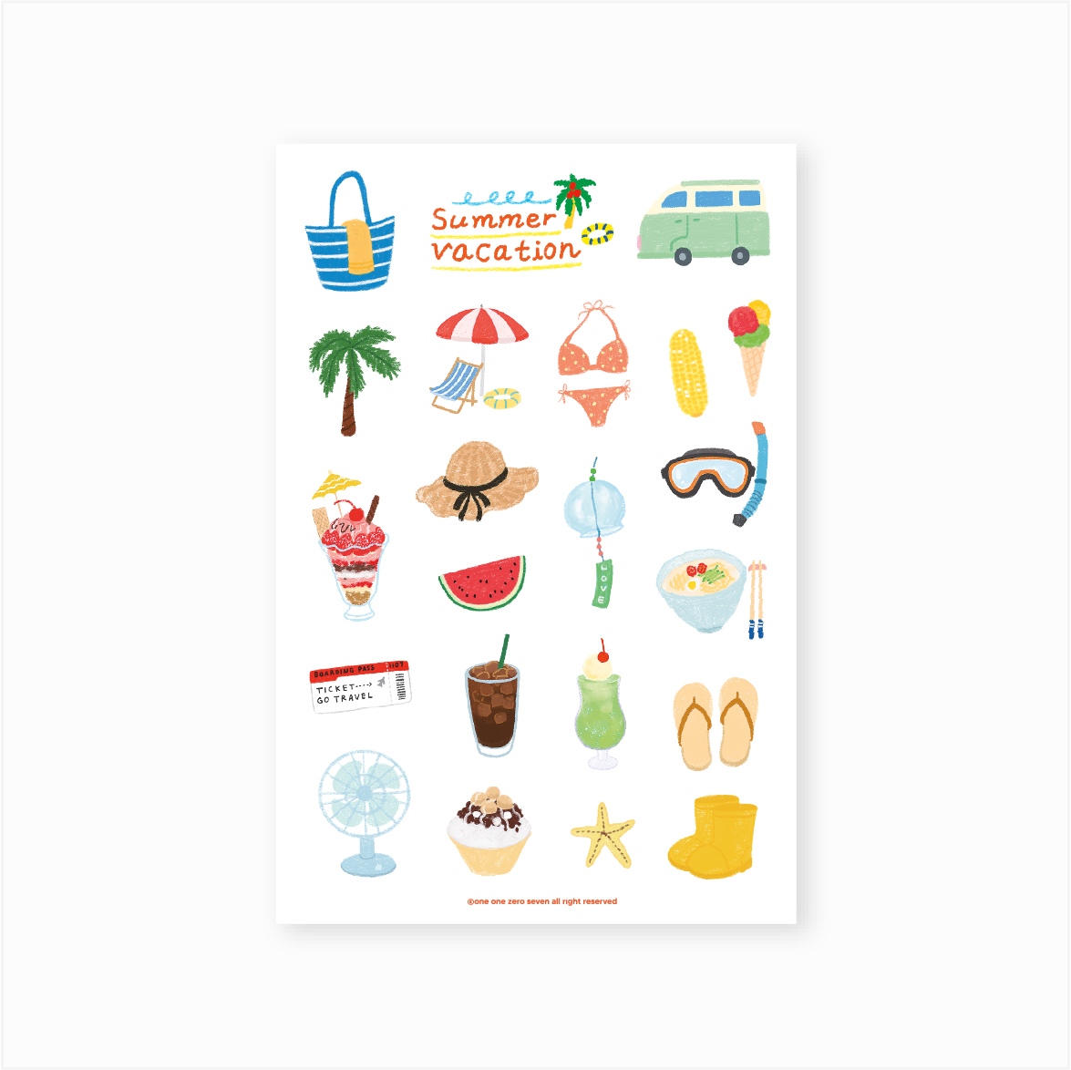 데코 스티커 - summer vacation 03